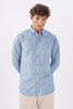 Geneva Blue Cotton-Linen Essential Shirt