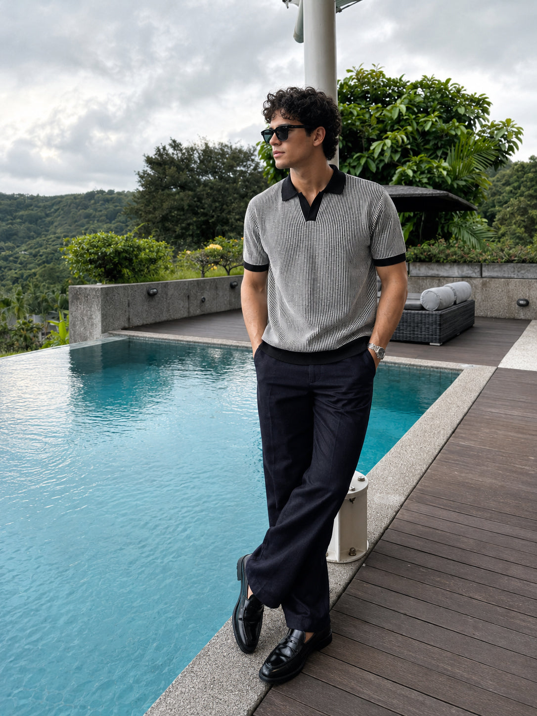 Modern Knit Polo T-shirt 100% Cotton Co-ord Set outfit for men