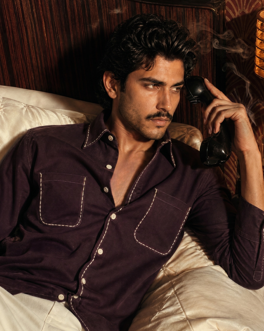 Plum Maroon – Chawal Takka with Bouble Pocket Shirt