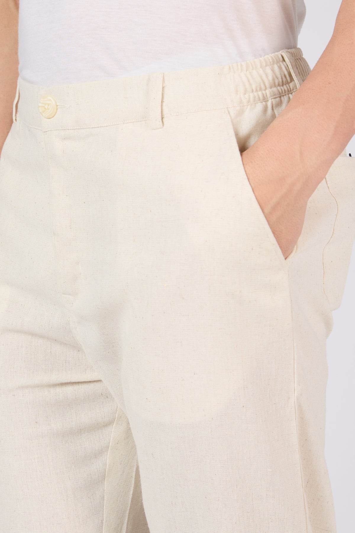 Sterling Linen-style 100% Cotton Straight Fit Beige Pants