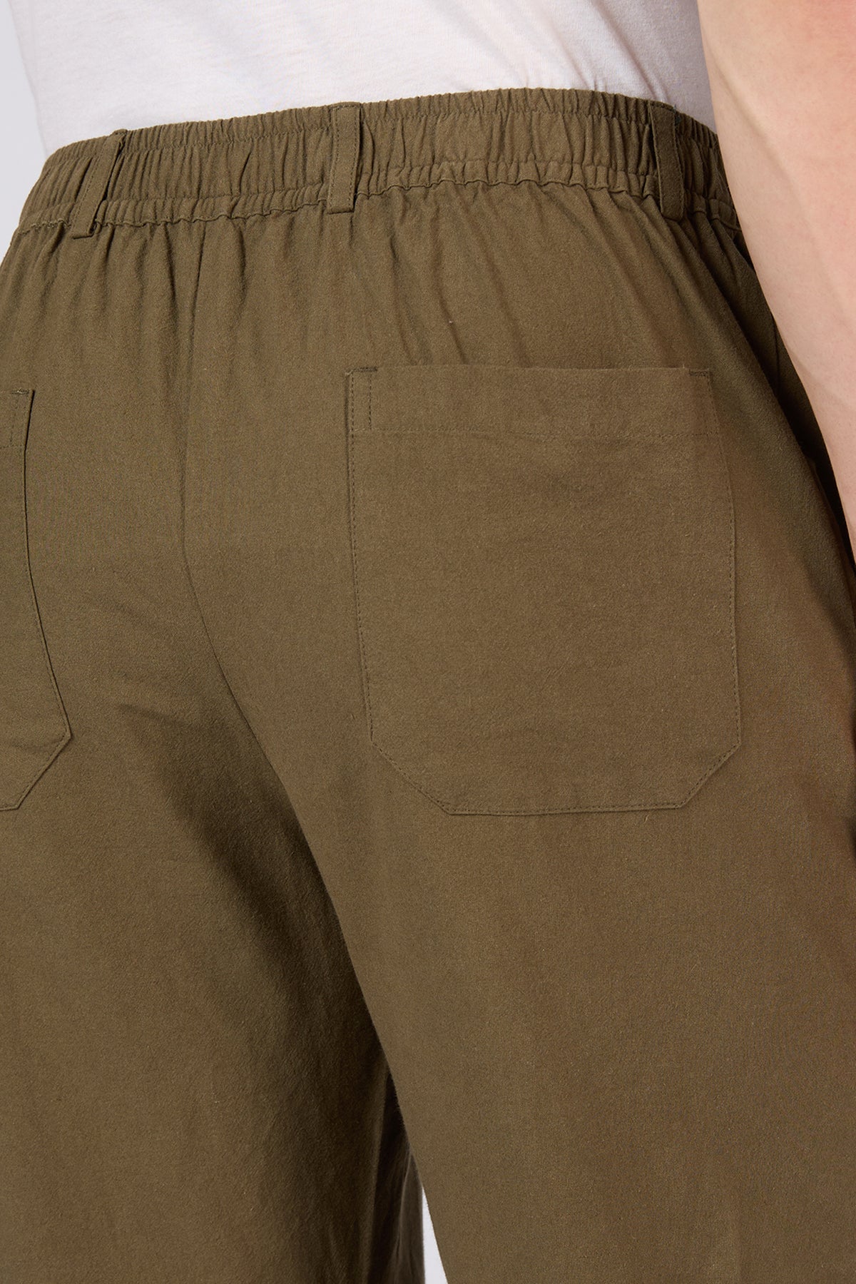 Aphrodite Linen-style 100% Cotton Straight Fit Olive Pants