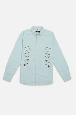 Haven Botanical Cotton Regular Fit Mint Green Striped Shirt