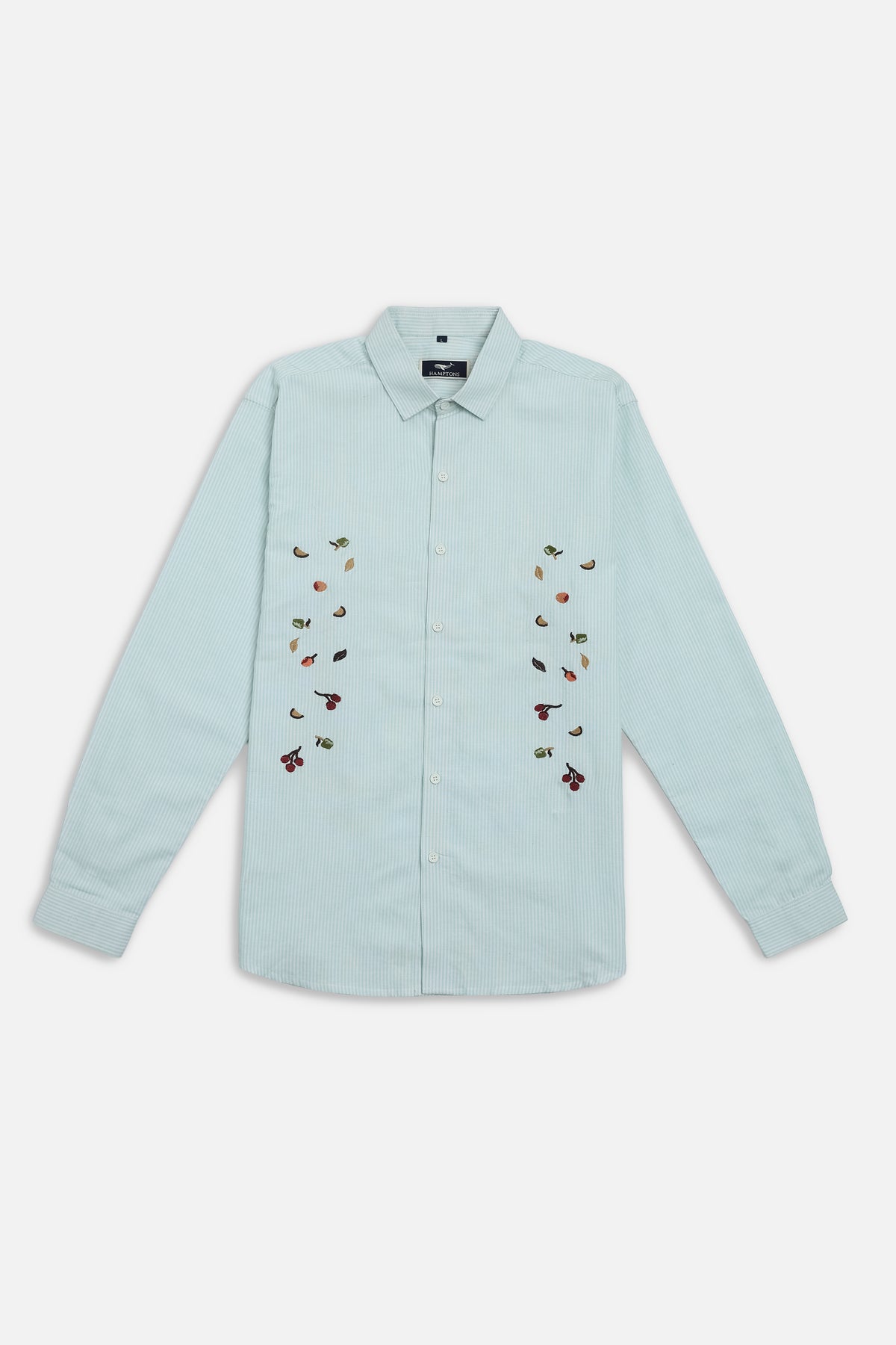 Haven Botanical Cotton Regular Fit Mint Green Striped Shirt