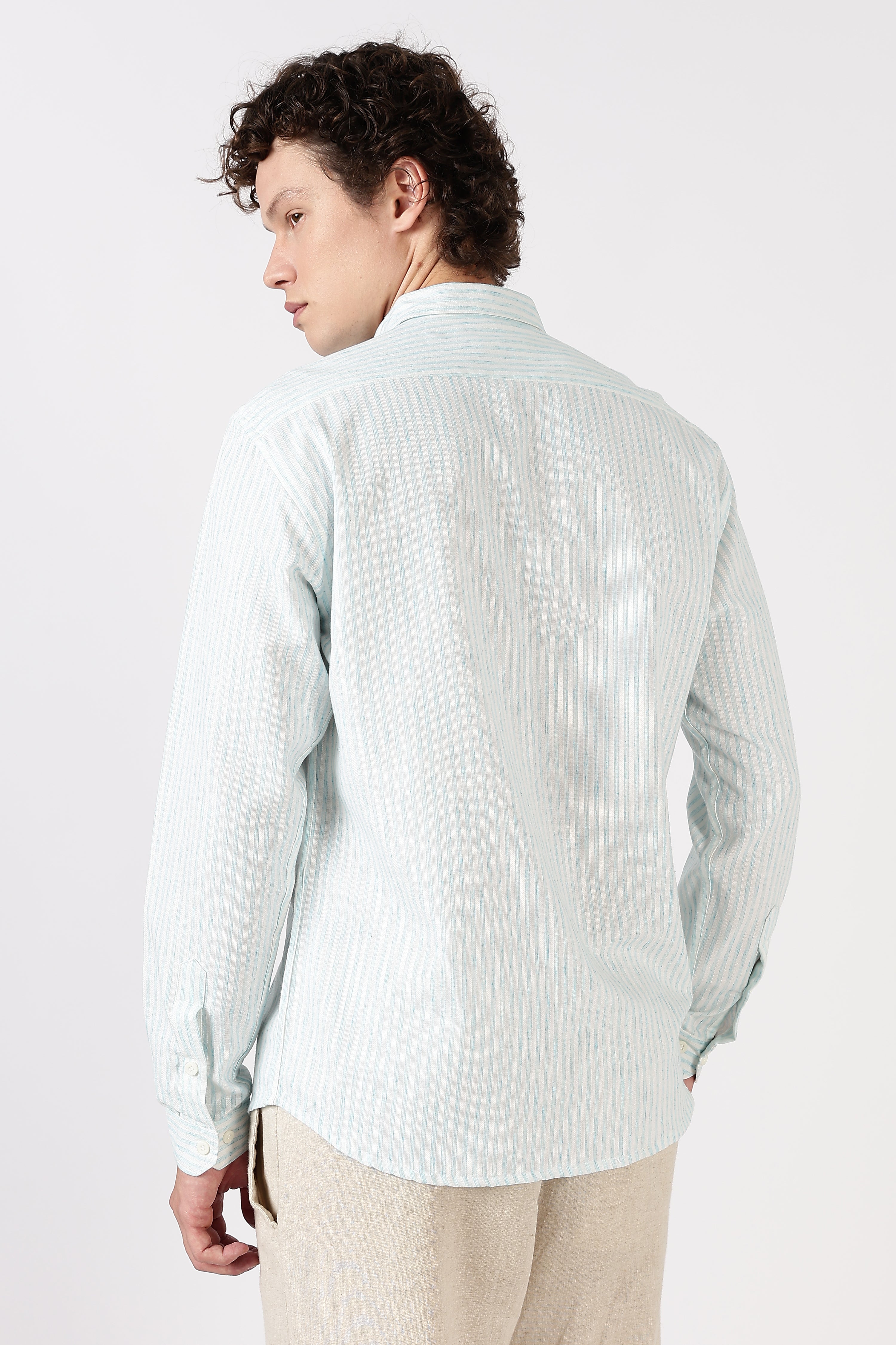 Sea Drift Striped Cotton Shirt