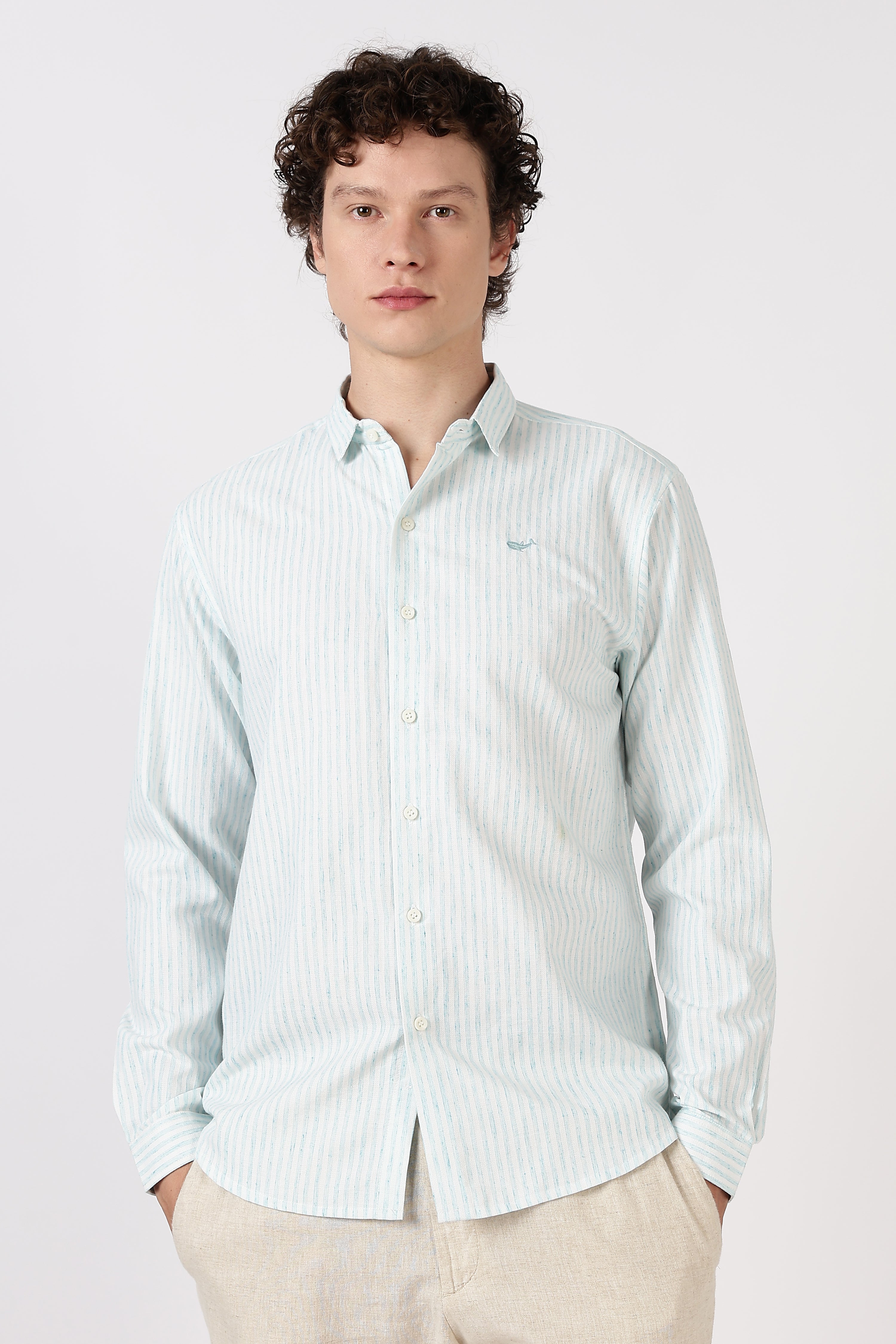 Sea Drift Striped Cotton Shirt
