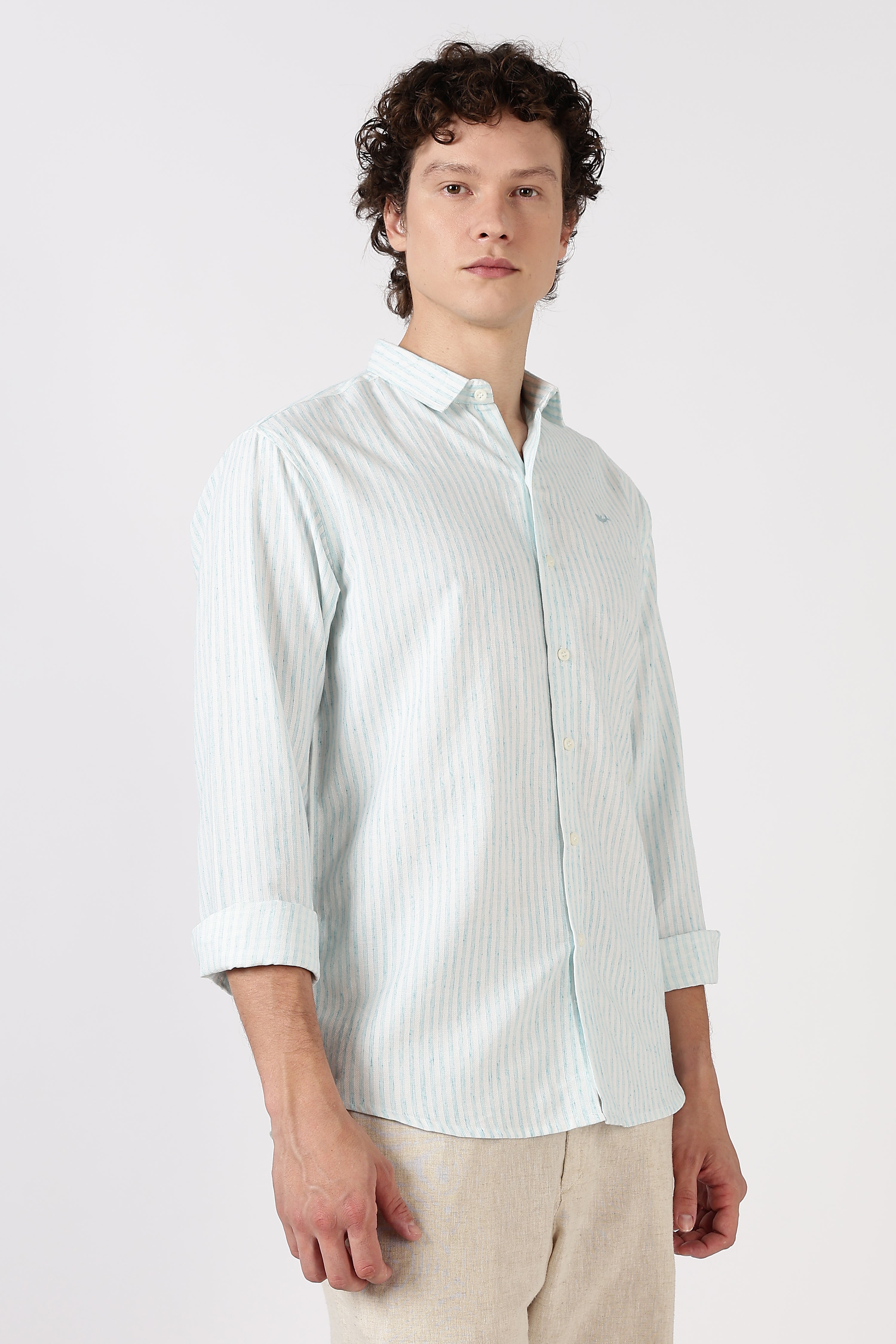 Sea Drift Striped Cotton Shirt