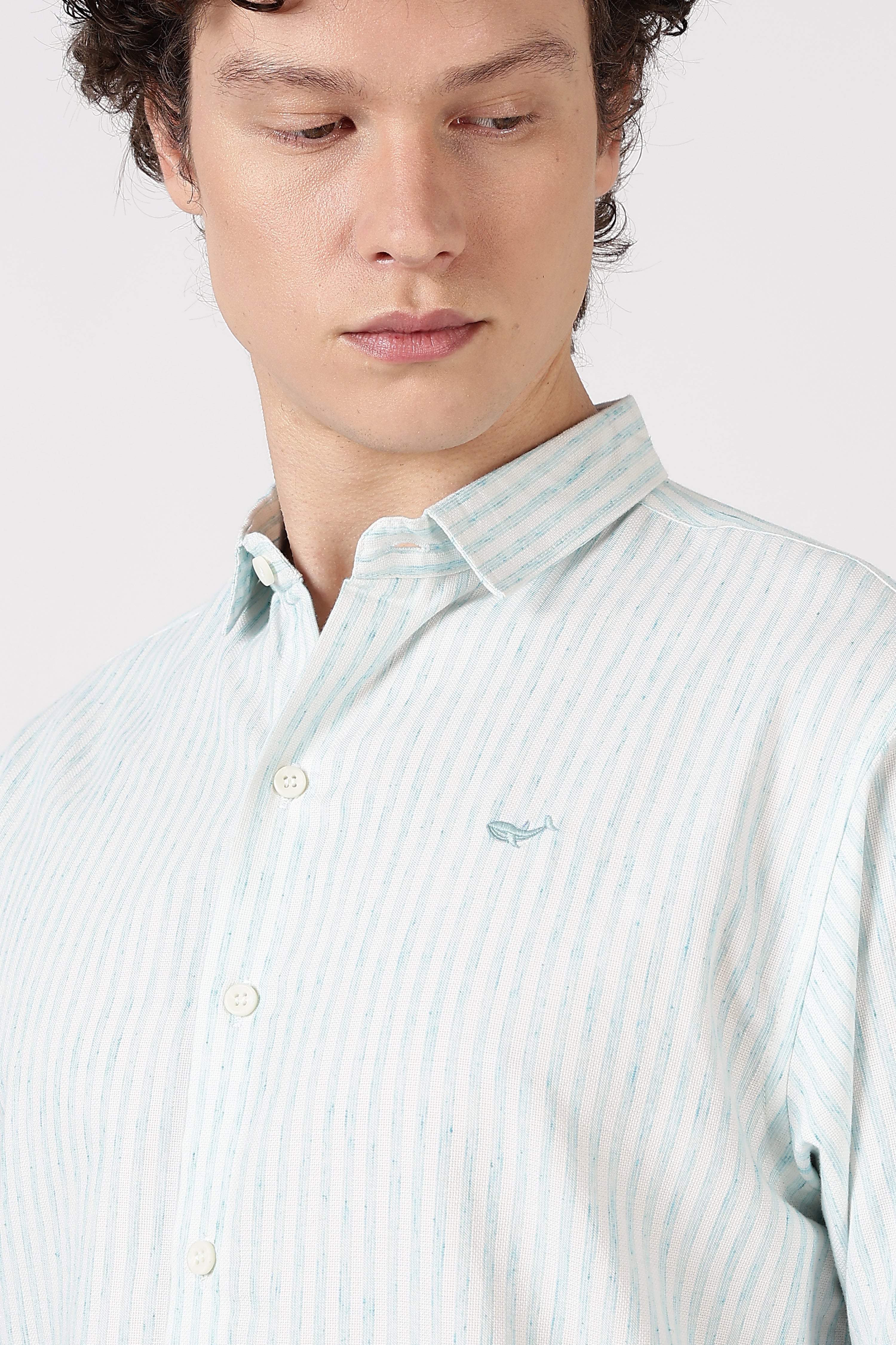 Sea Drift Striped Cotton Shirt