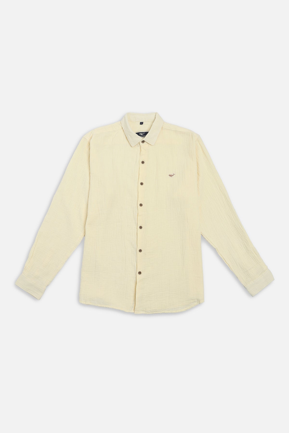 Bombay Beige Textured Double Cloth 100% Cotton Shirt
