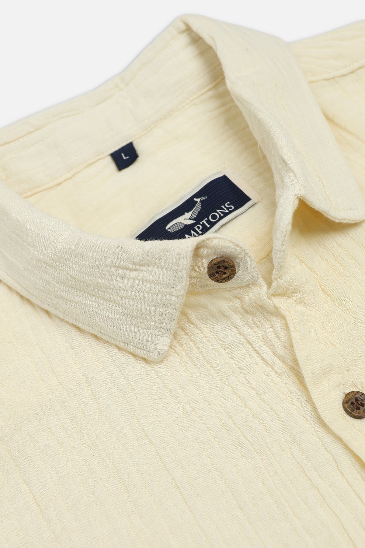 Bombay Beige Textured Double Cloth 100% Cotton Shirt