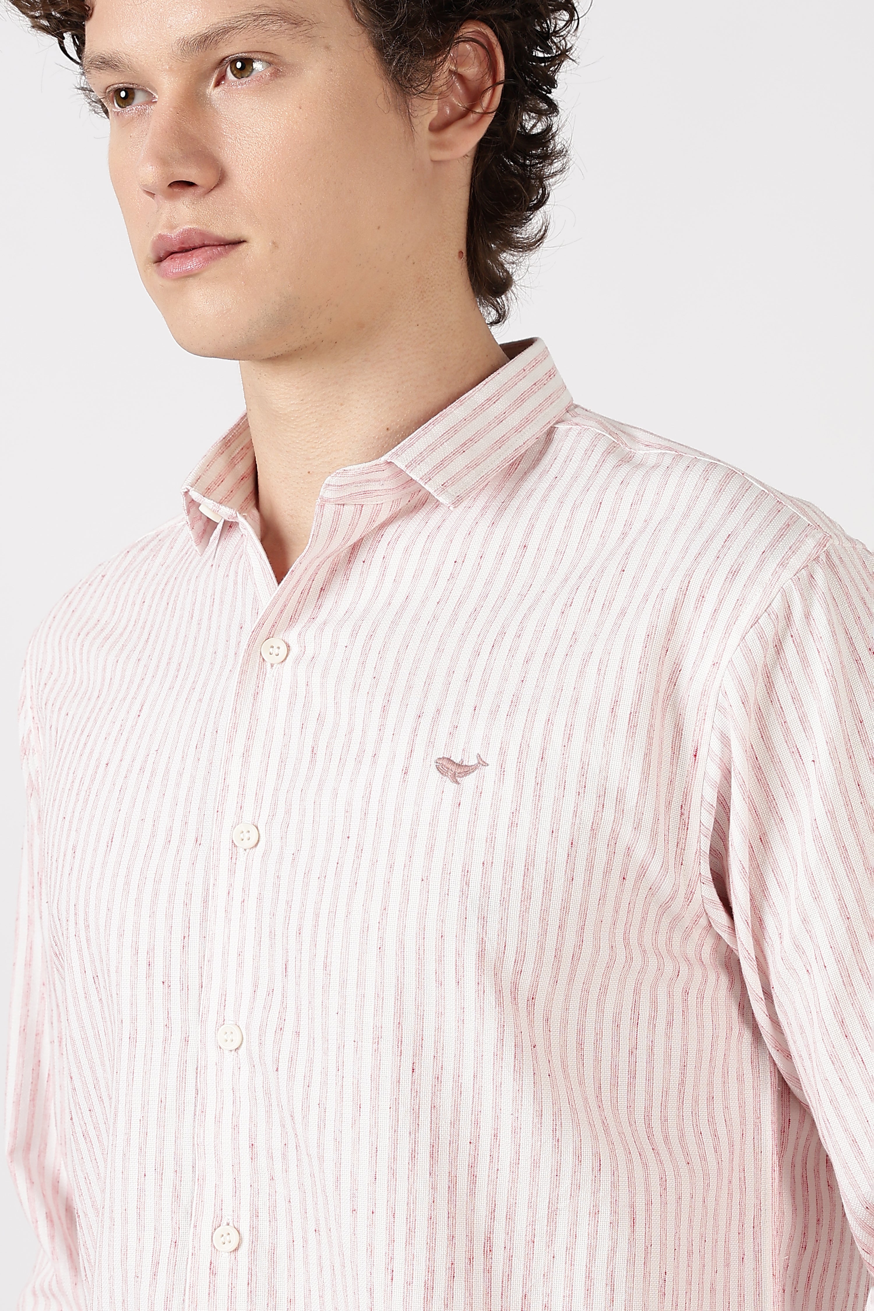 Blush Harbor Striped Cotton Essential Shirt