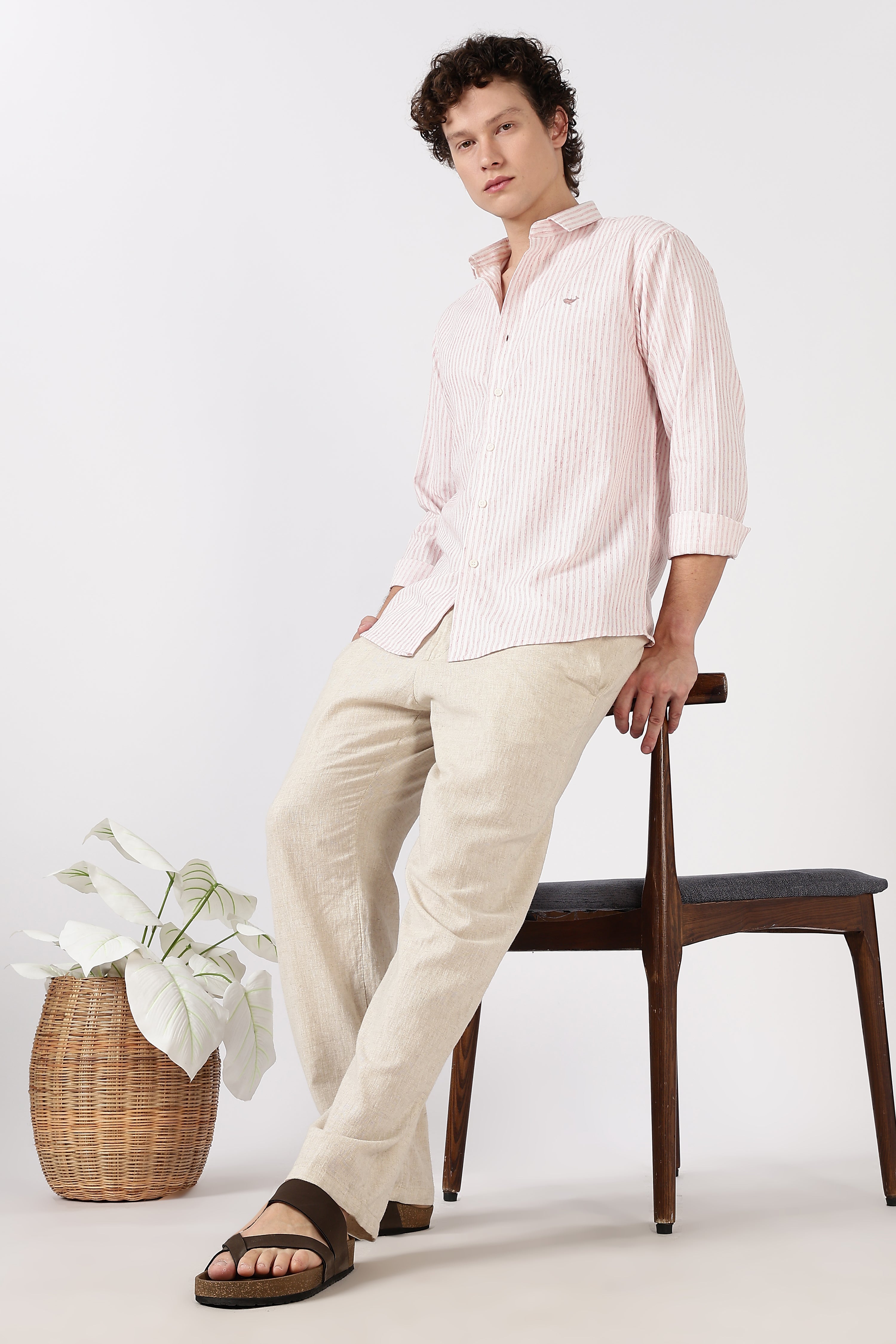 Blush Harbor Striped Cotton Essential Shirt