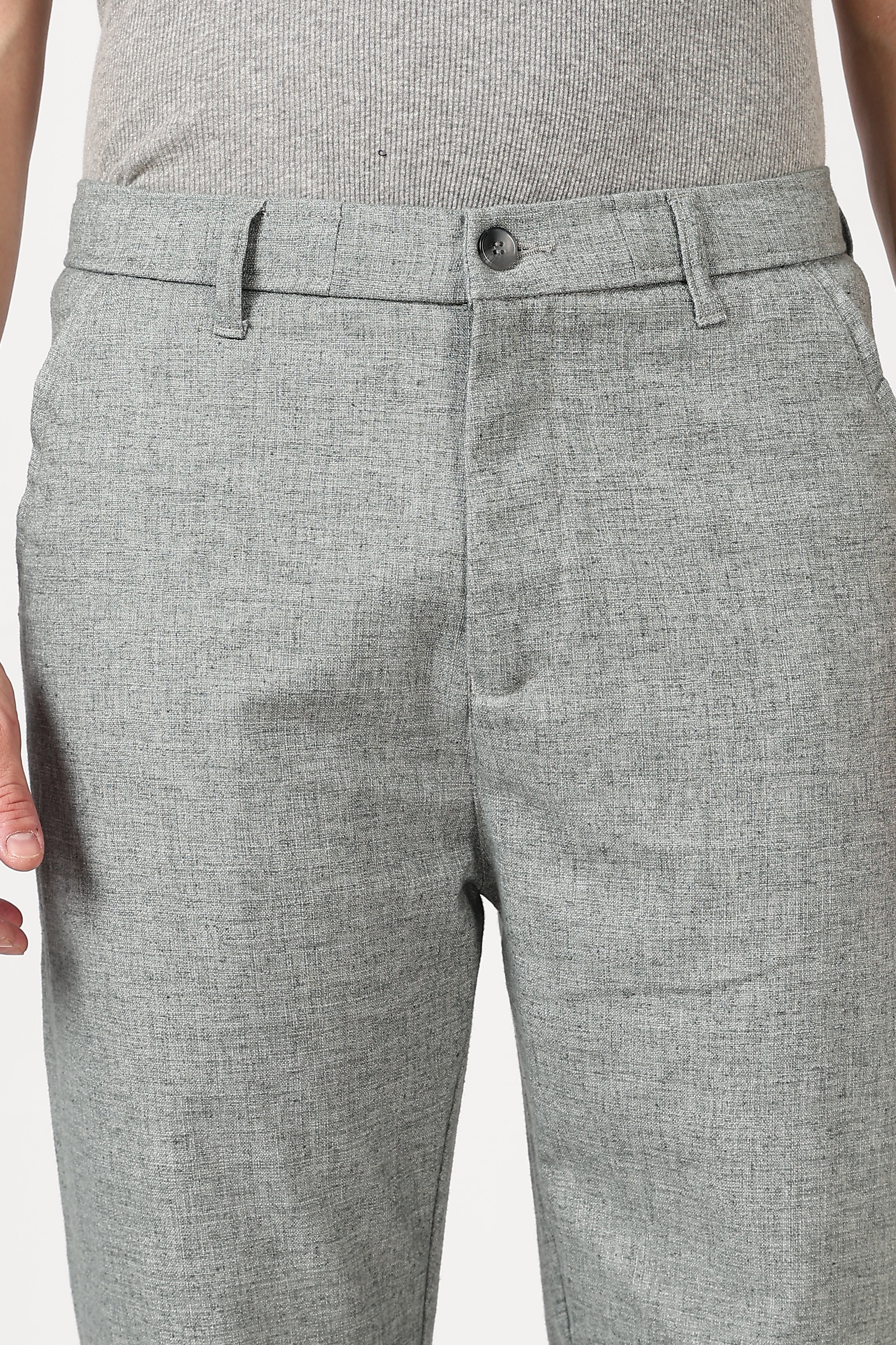 Linen-style 100% Cotton Straight Fit Mint Green Pant