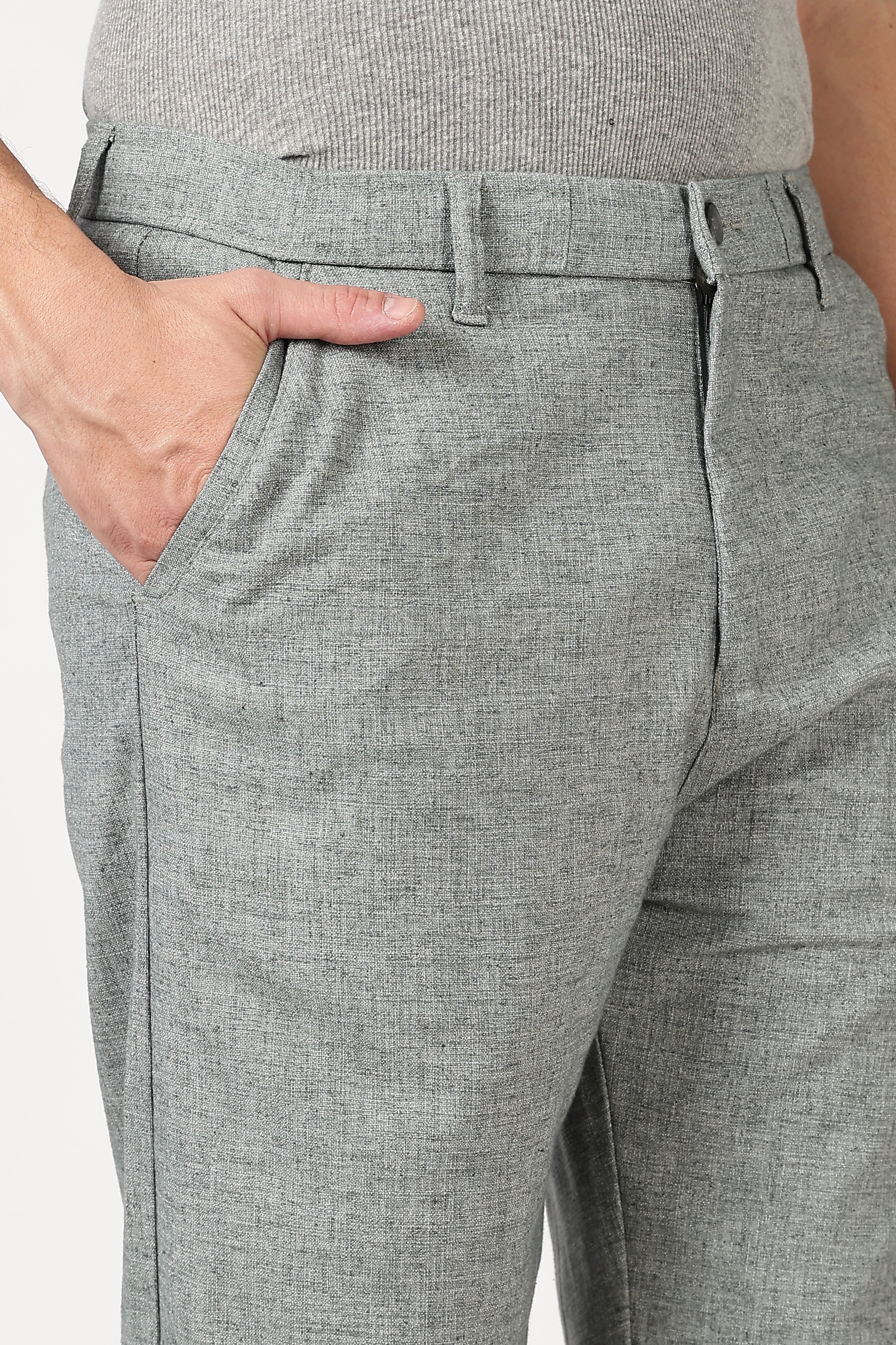 Linen-style 100% Cotton Straight Fit Mint Green Pant