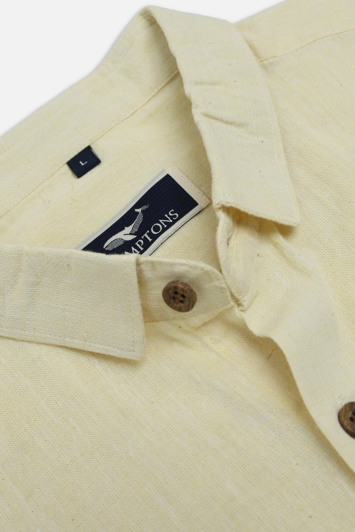 Sunset Retreat Cotton Regular Fit Yellow Embroidered Shirt