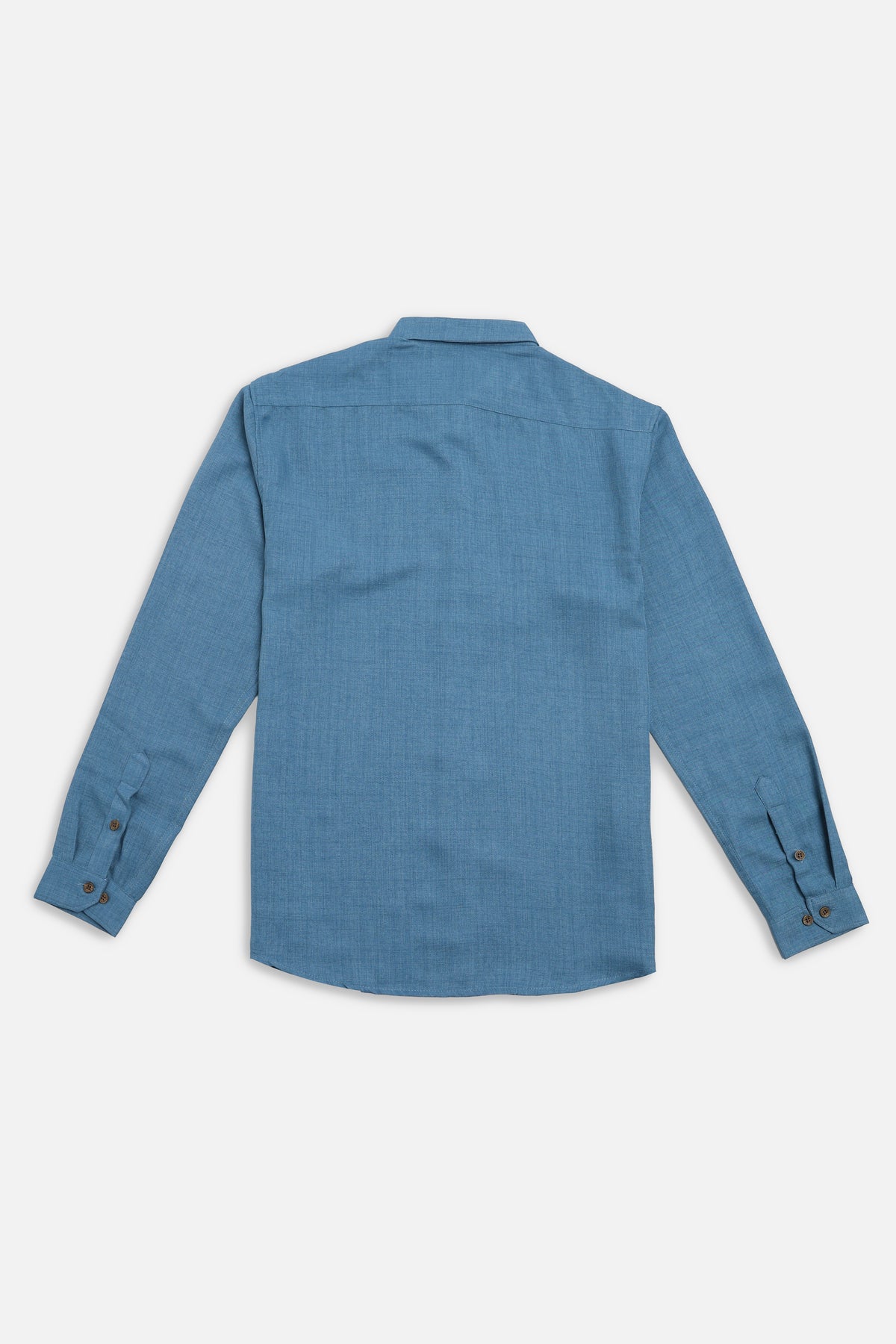 Midnight Sommelier Cotton Regular Fit Blue Embroidered Shirt