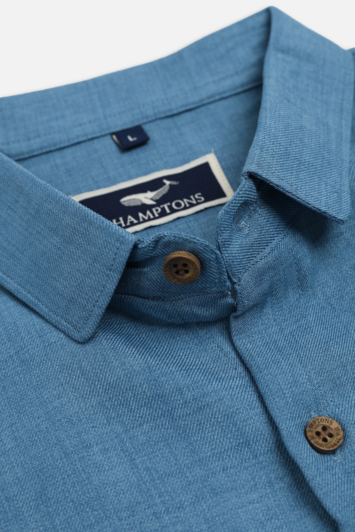 Midnight Sommelier Cotton Regular Fit Blue Embroidered Shirt