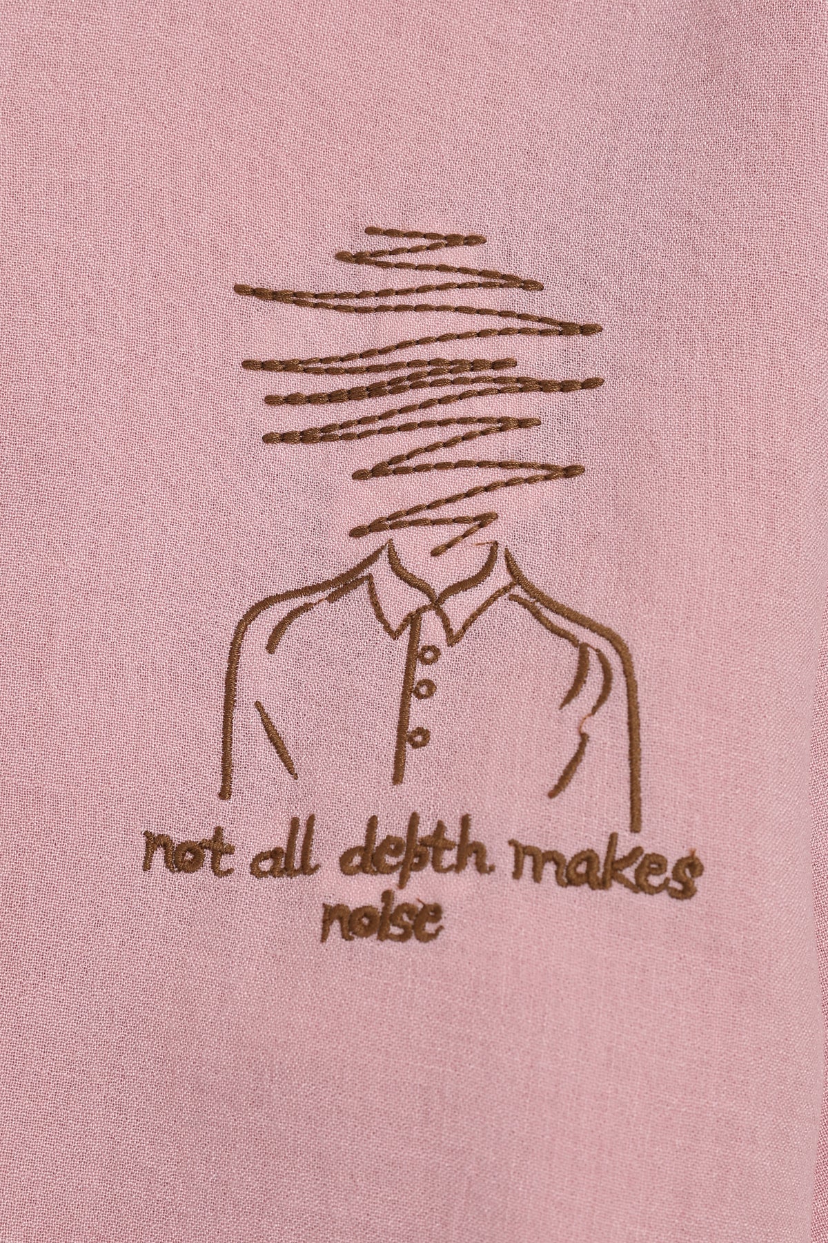 Silent Depth Cotton Regular Fit Pink Embroidered Shirt