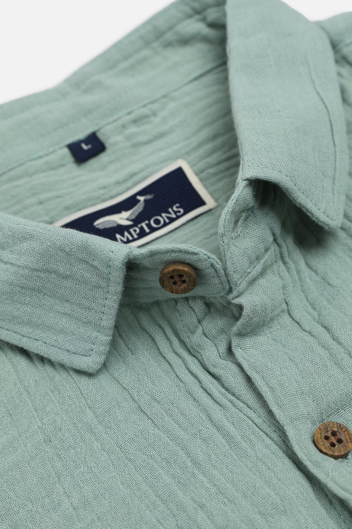 Pune Green Textured Double Cloth 100% Cotton Shirt