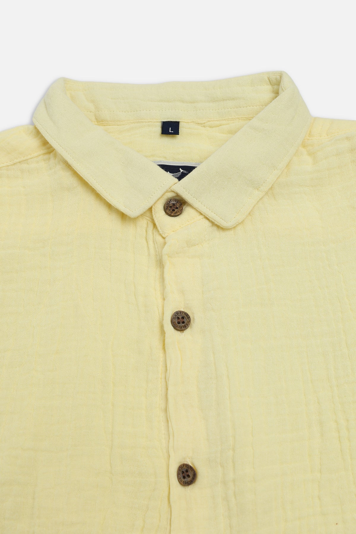 Delhi yellow Textured Double Cloth 100% Cotton Shirt