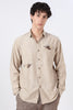 Hand Book Minimalist Cotton Regular Fit Brown Embroidered Shirt