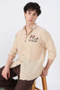 Drink Drank Drunk Cotton Regular Fit Peach Embroidered Shirt
