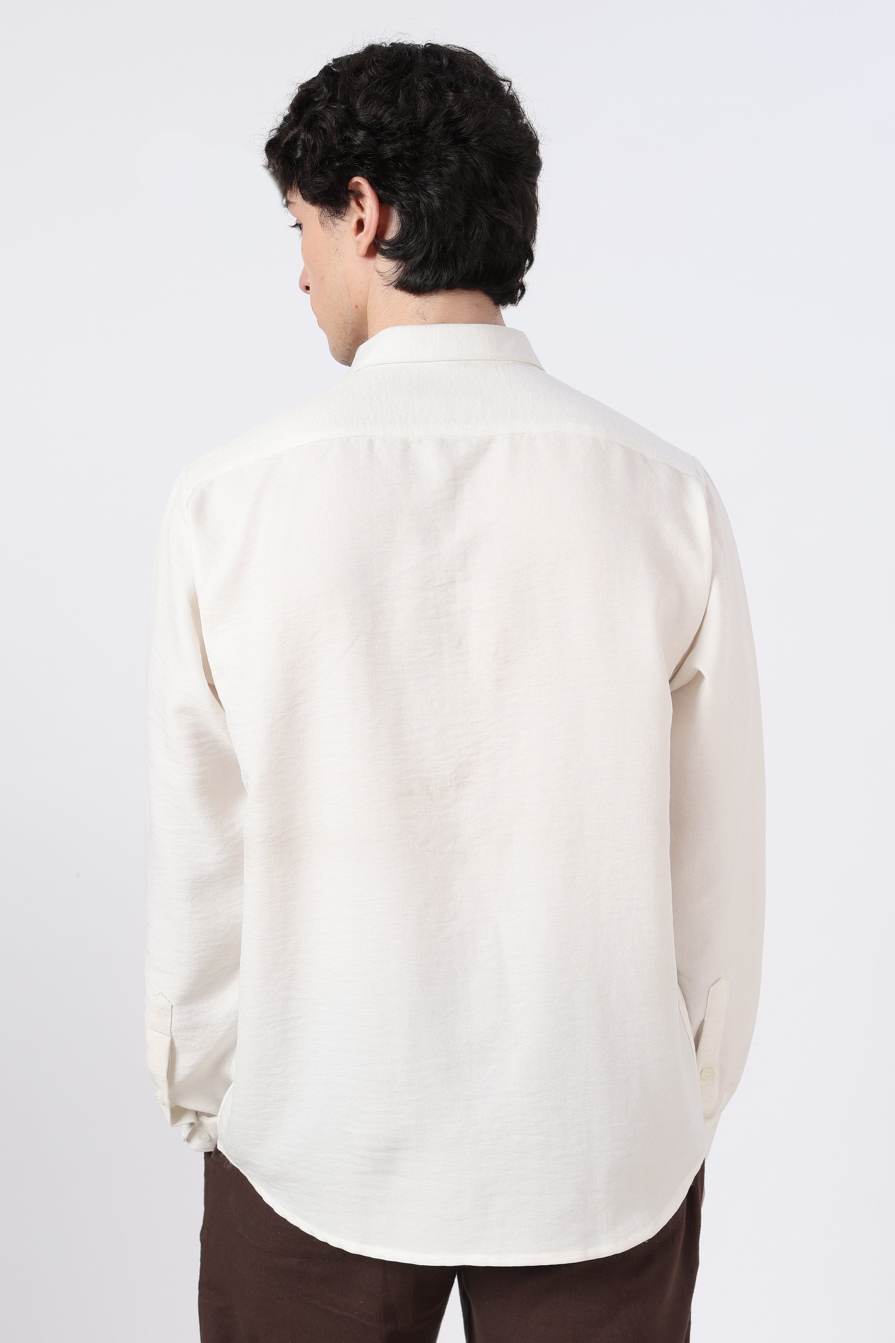 Koi Current Cotton Regular Fit White Embroidered Shirt