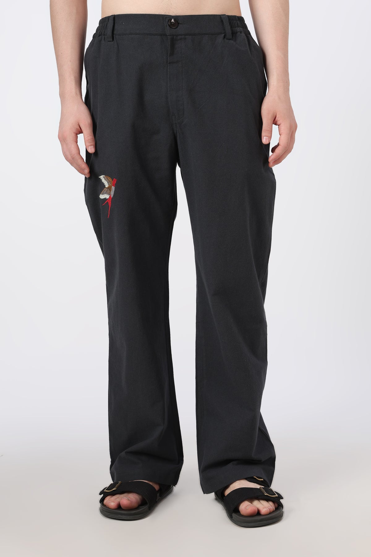 Longtail Bird Black Cotton Co-ordinated Outfits for Mens