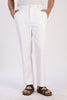 Linen-style Straight Fit White Pant