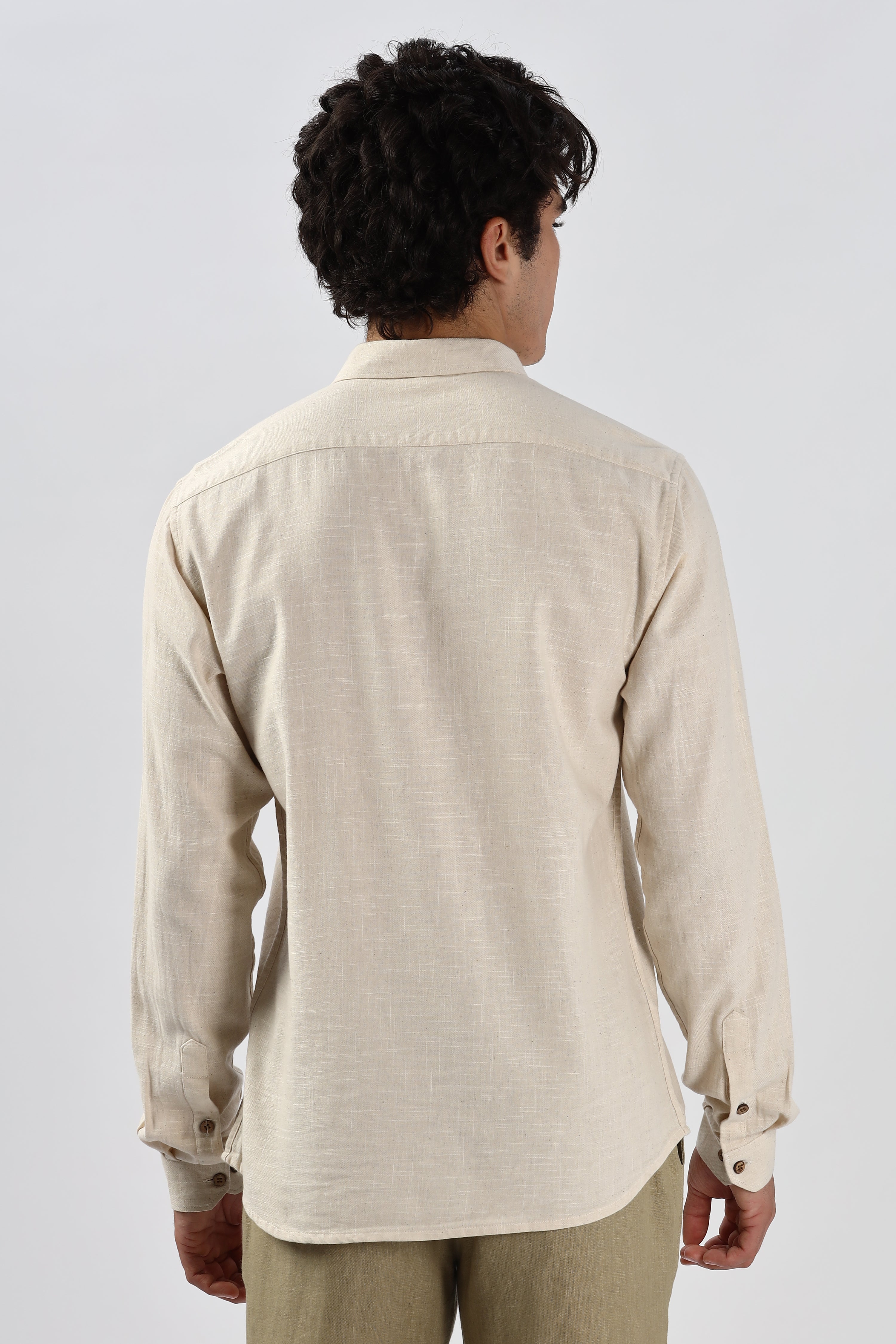 Hopping Pronghorn Beige Embroidery Shirt