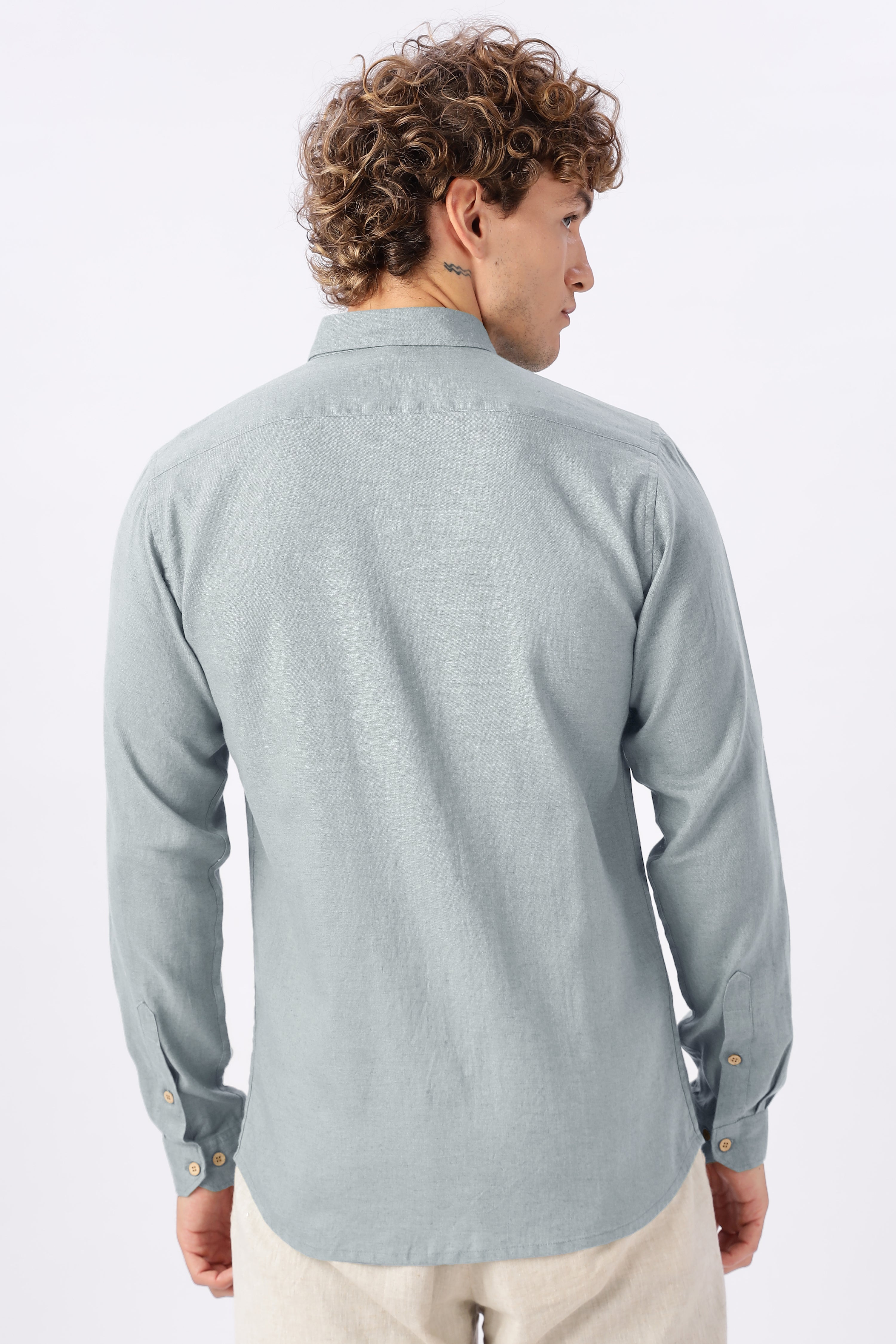 Buy Minimal Sky Linen Blend No Logo Regular Fit Air Force Blue Shirt - Hamptons Buy Minimal Sky Linen Blend No Logo Regular Fit Air Force Blue Shirt - Hamptons