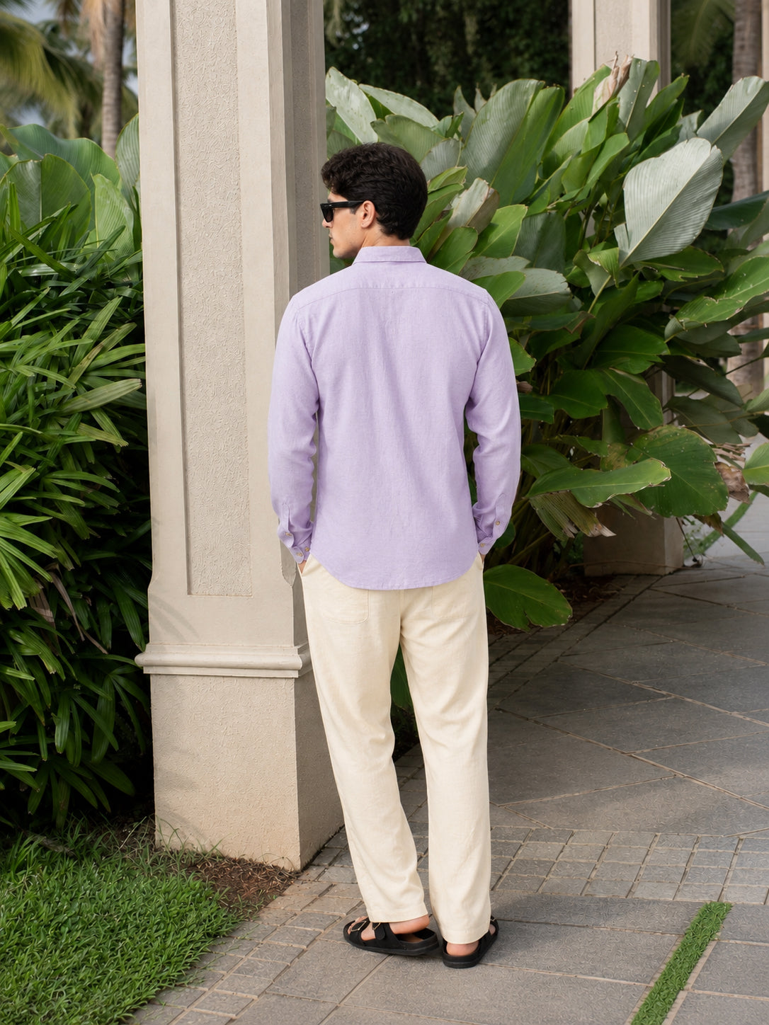 Lavender Ease Linen Co-ord Set outfit for men