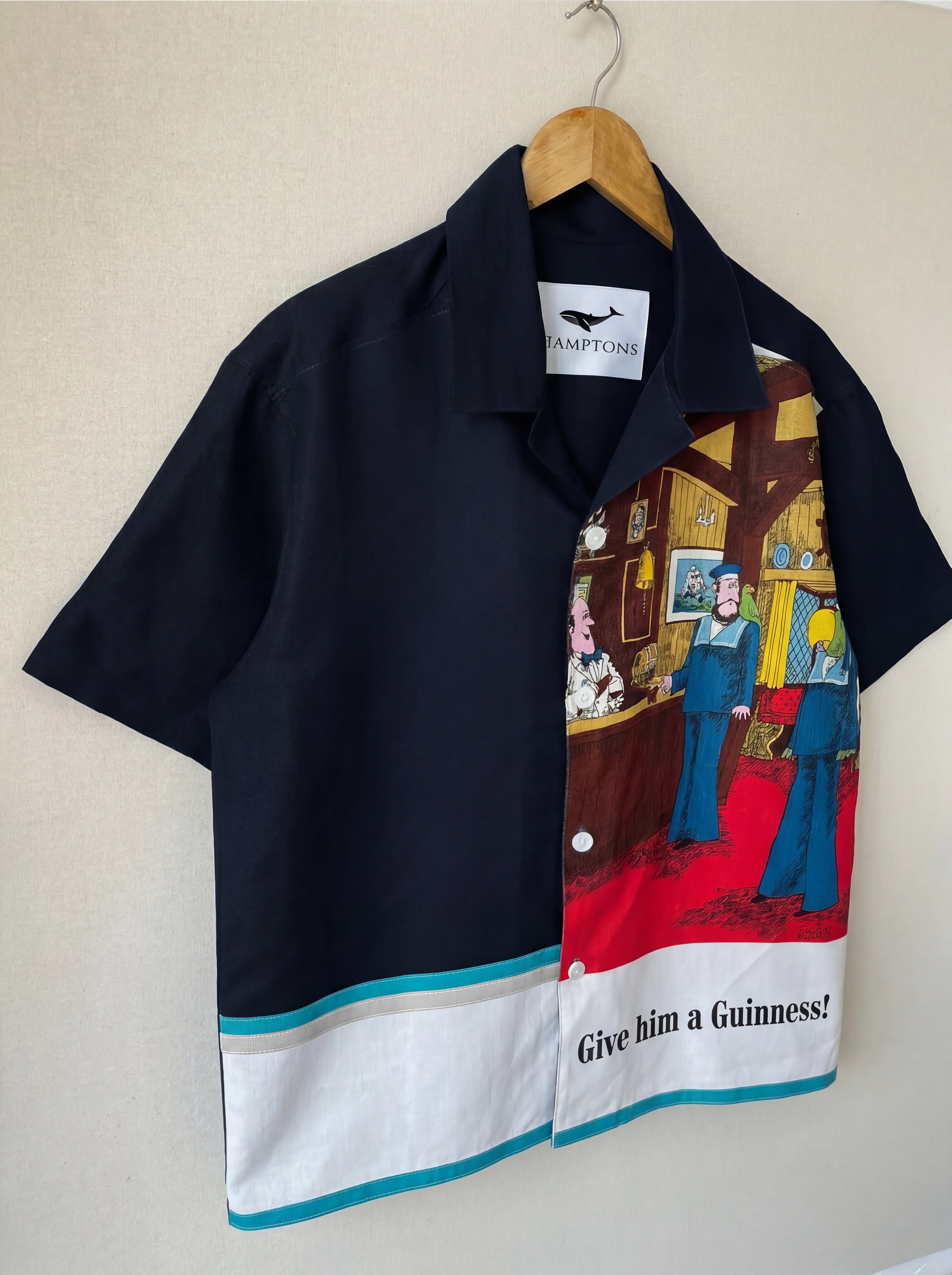The Draught Statement Cotton Box Fit Blue Printed Shirt