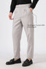 Italian Style Grey Pleated Straight Fit Pants