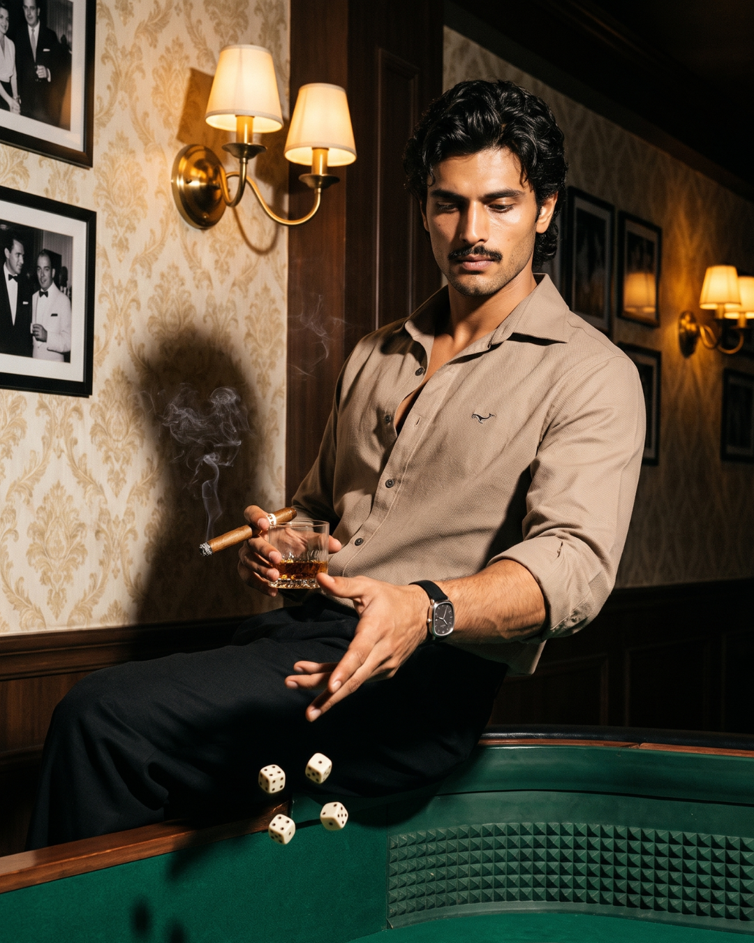 The Cigar Brown Cotton- Button Down Spread Collar Shirt