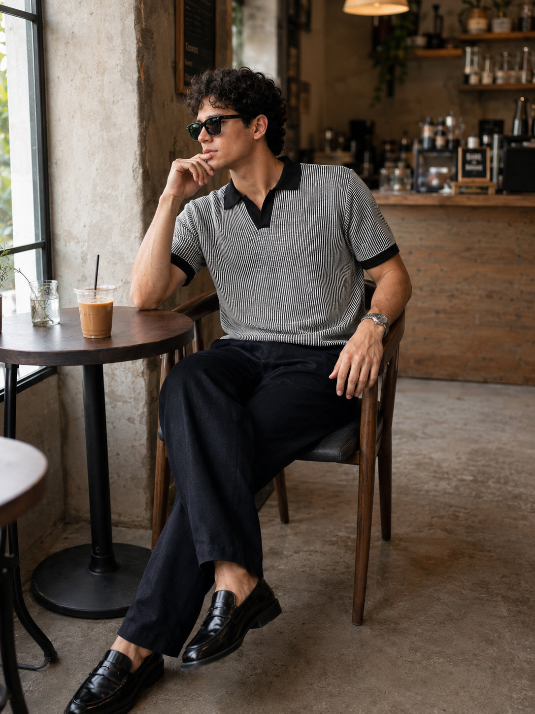 Modern Knit Polo T-shirt 100% Cotton Co-ord Set outfit for men