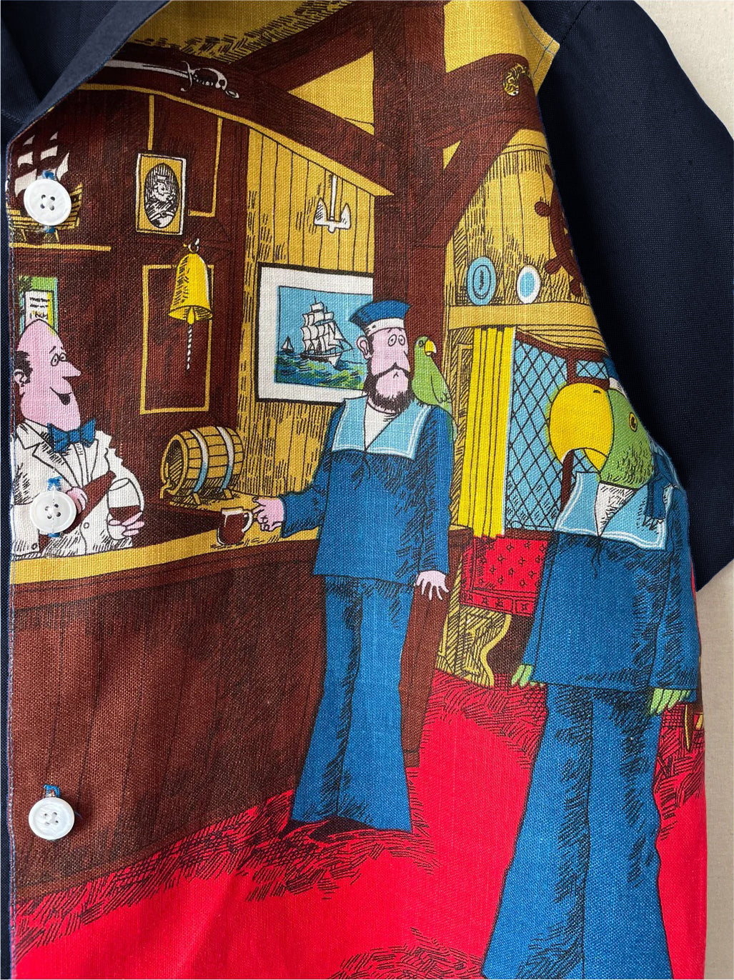 The Draught Statement Cotton Box Fit Blue Printed Shirt