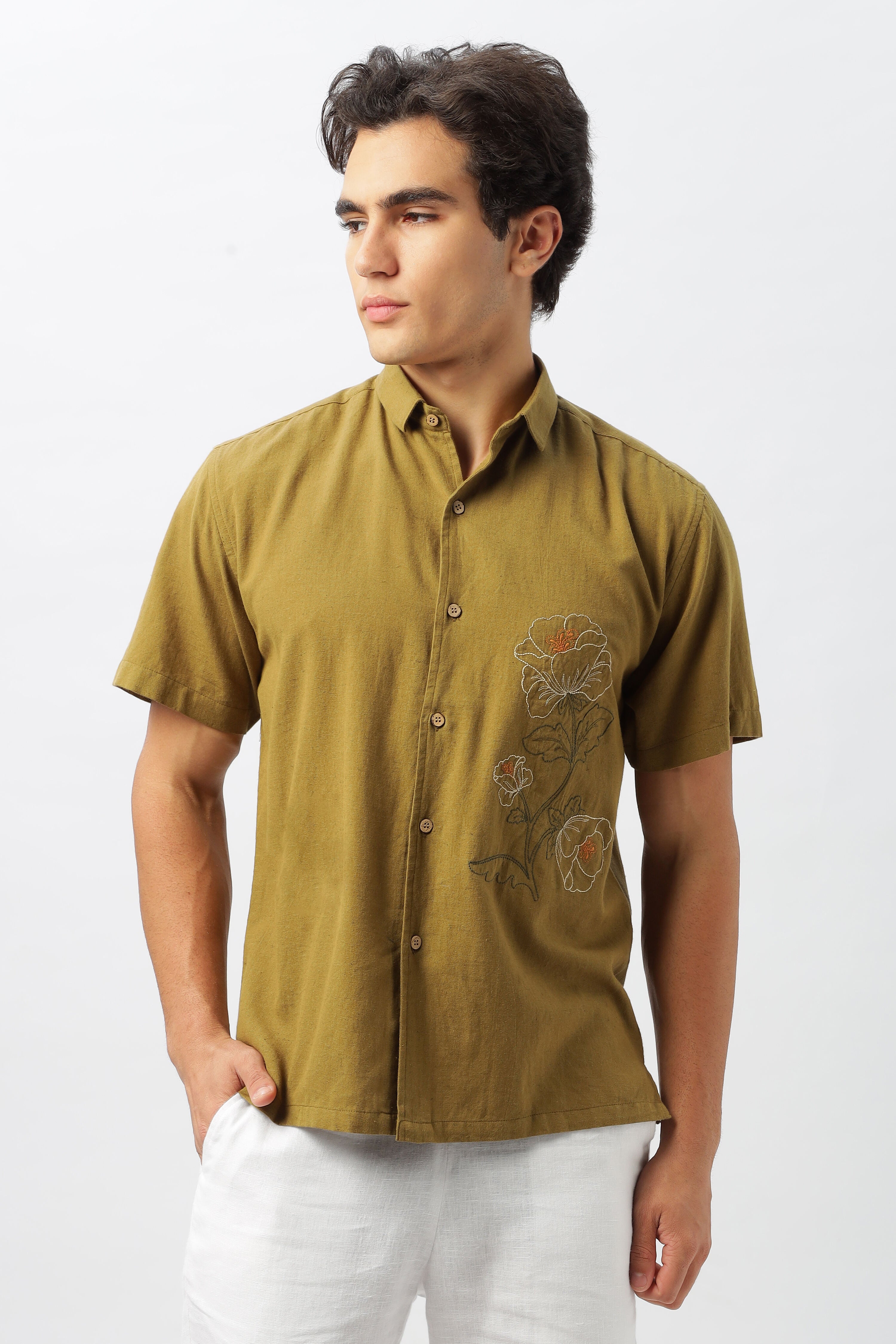 Petalscape Embroidered Shirt