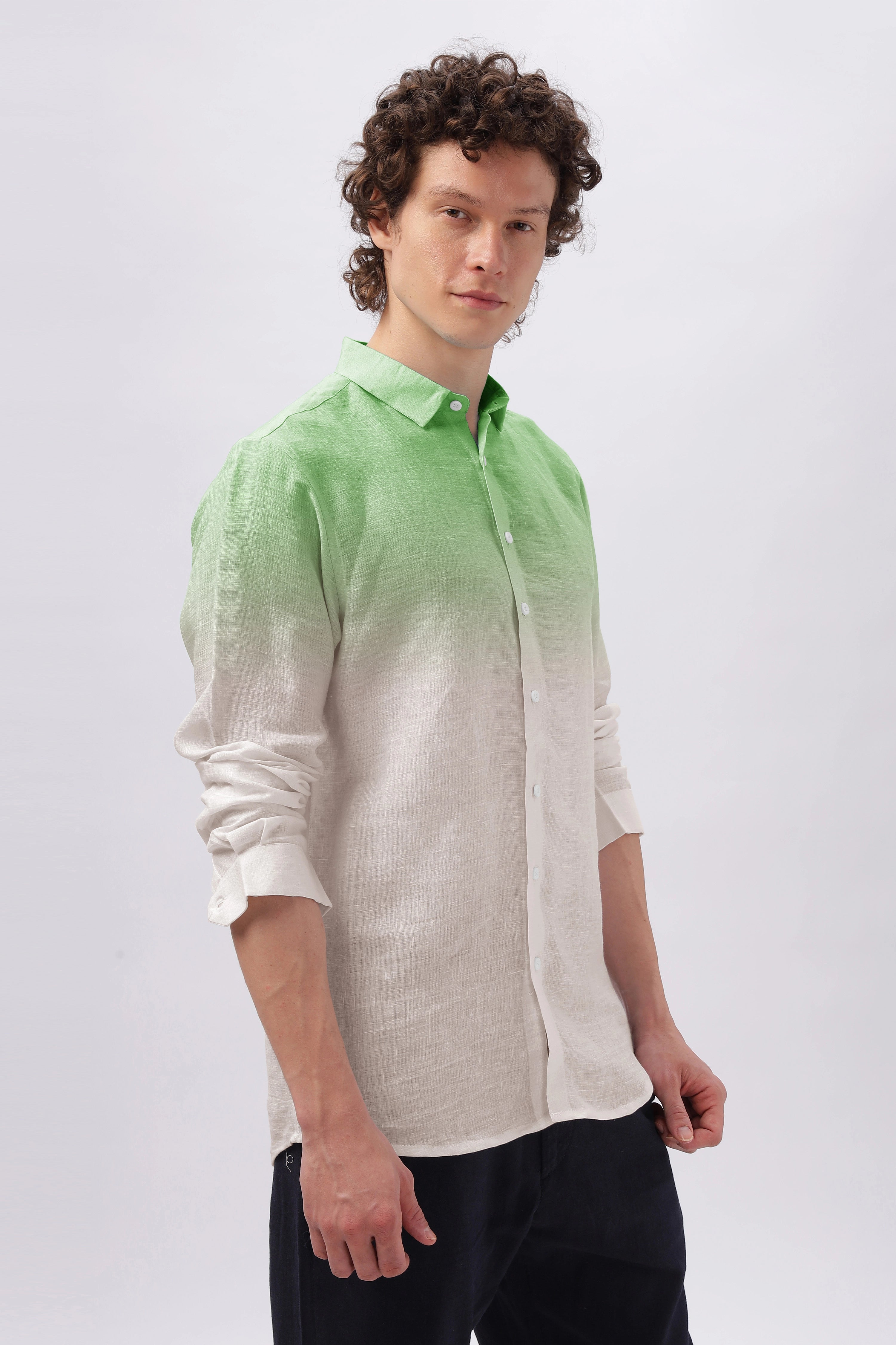 100% Natural Ombré Oslo Green Shirt