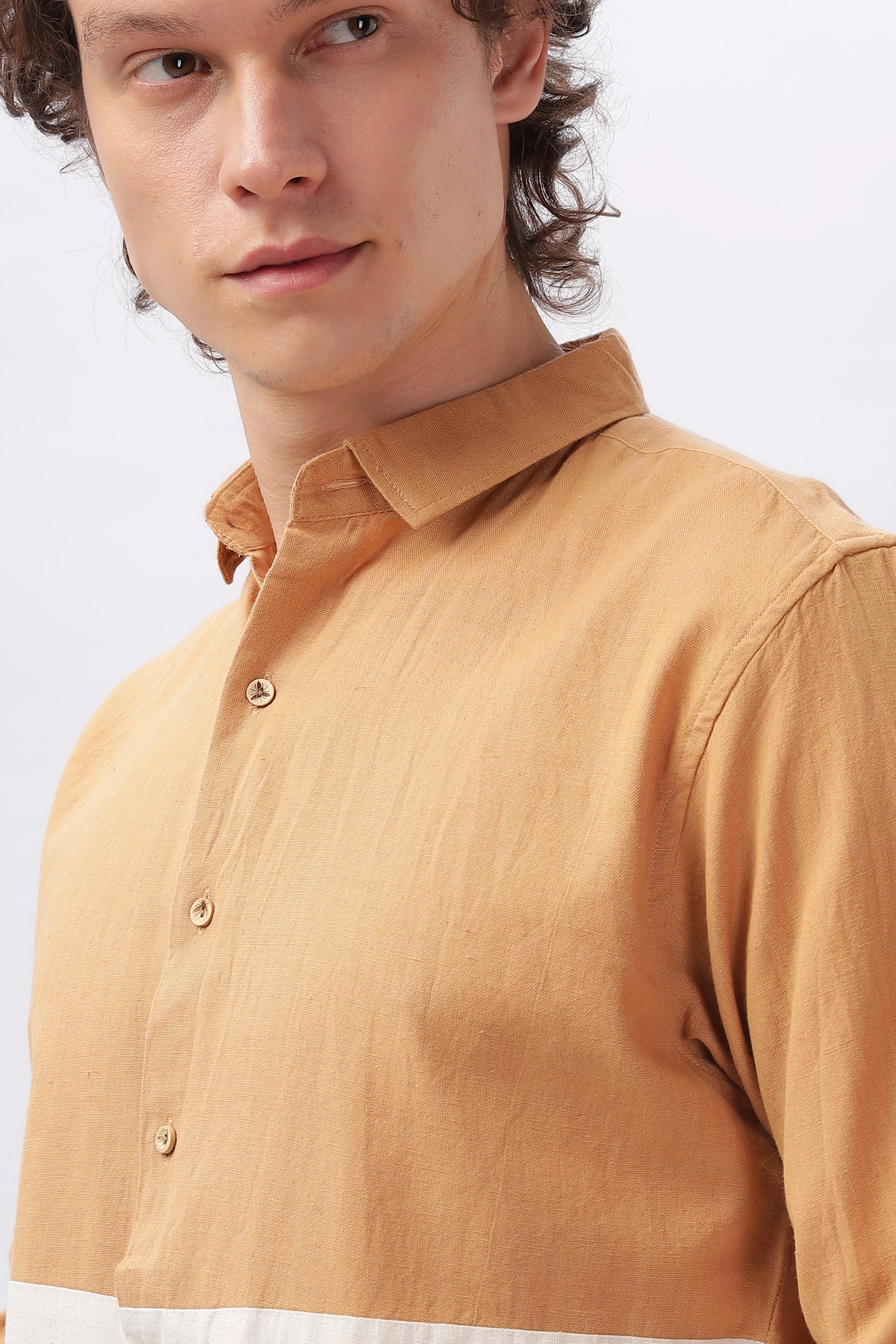 Cut & Sew Mumbai Hue Cotton Shirt