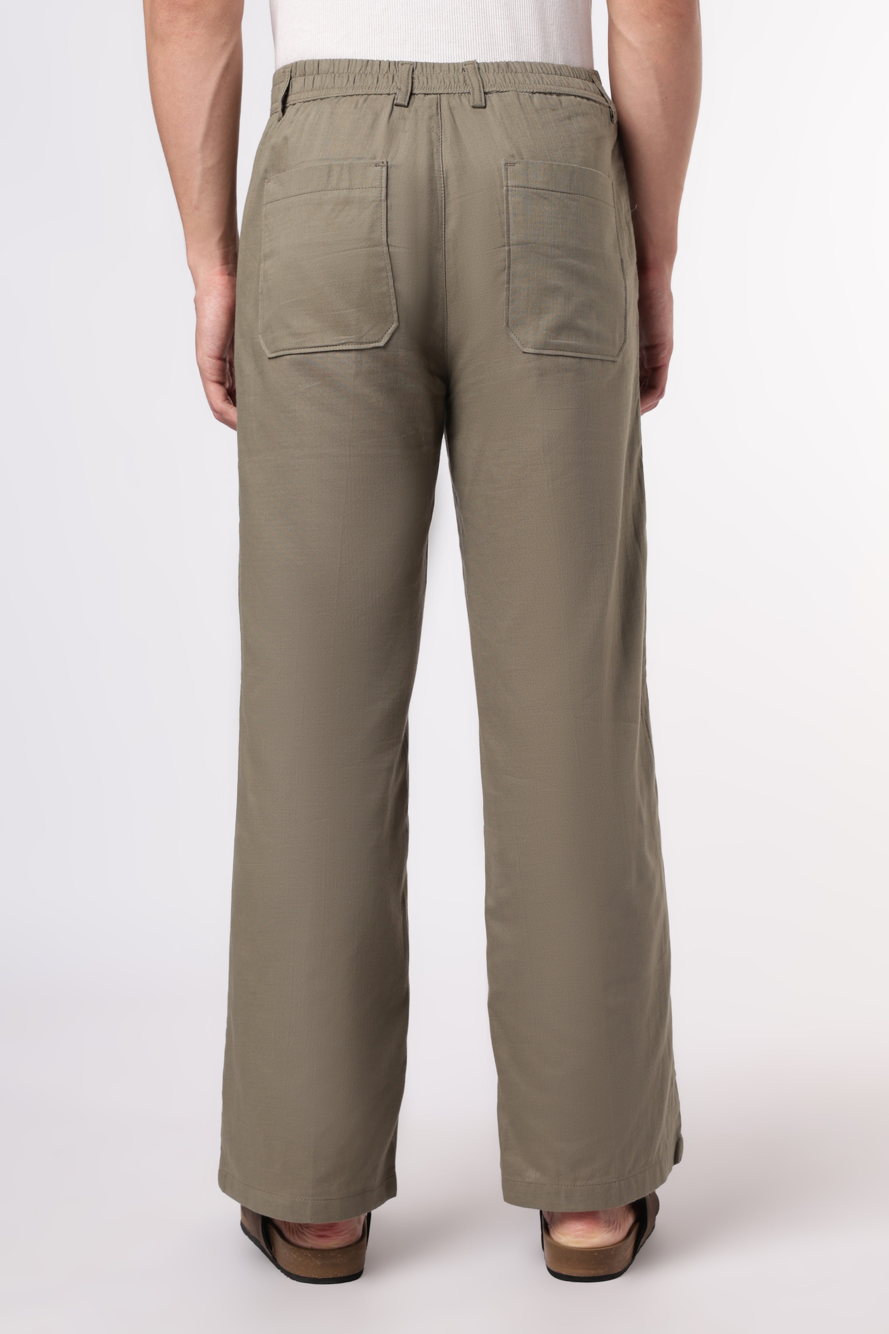 Linen-style 100% Cotton Straight Fit Mint Green Pant