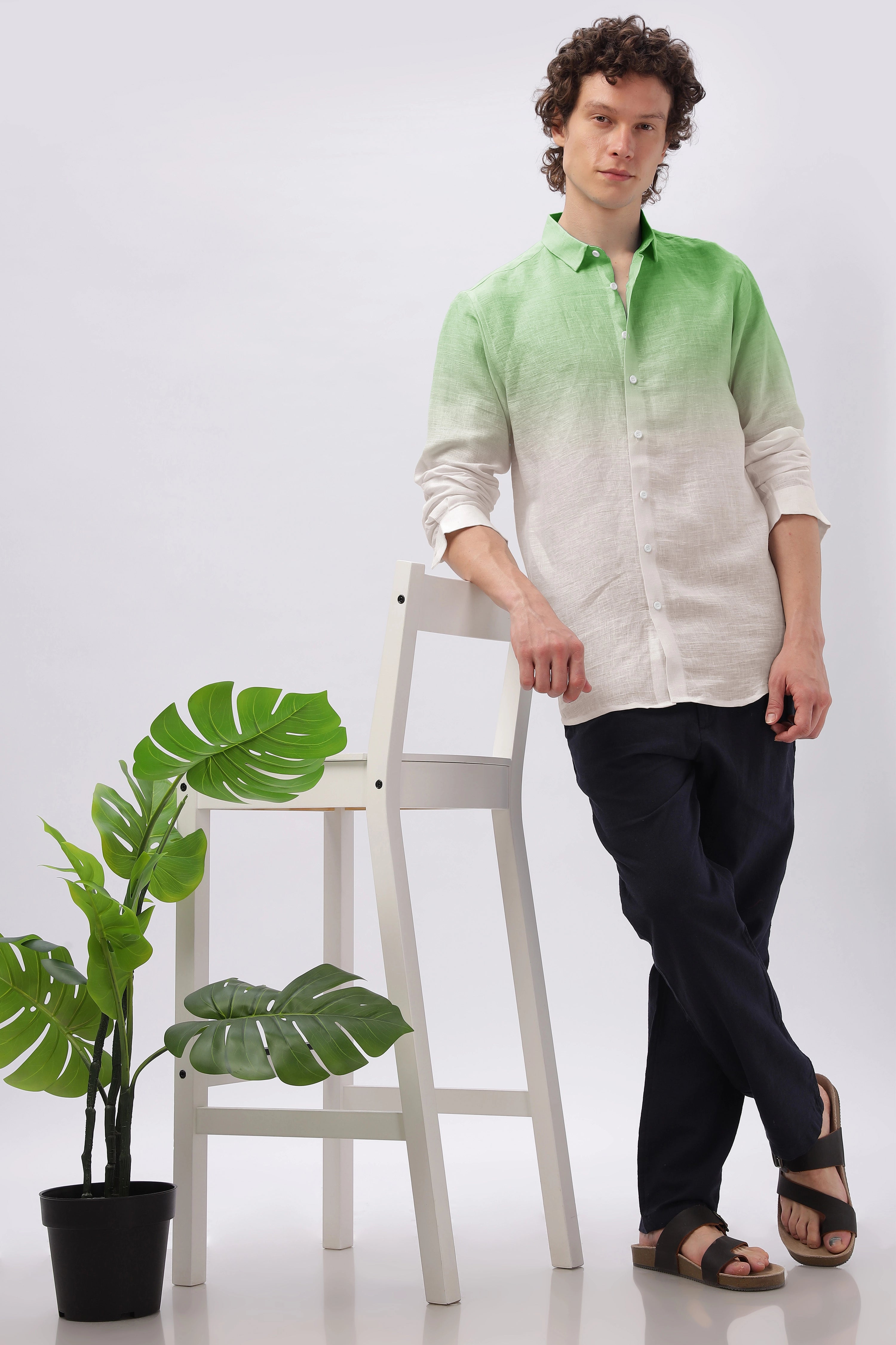 100% Natural Ombré Oslo Green Shirt