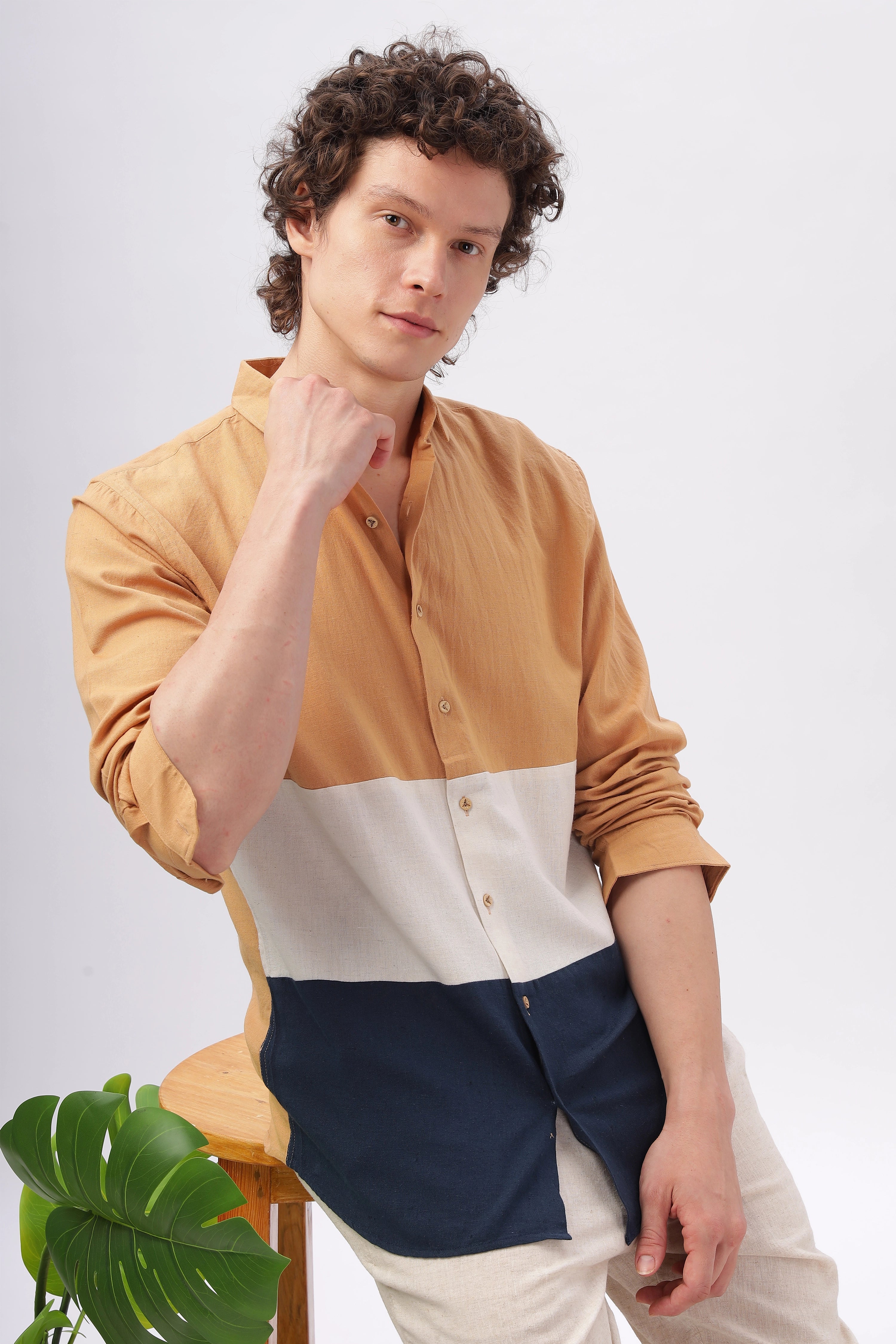 Cut & Sew Mumbai Hue Cotton Shirt