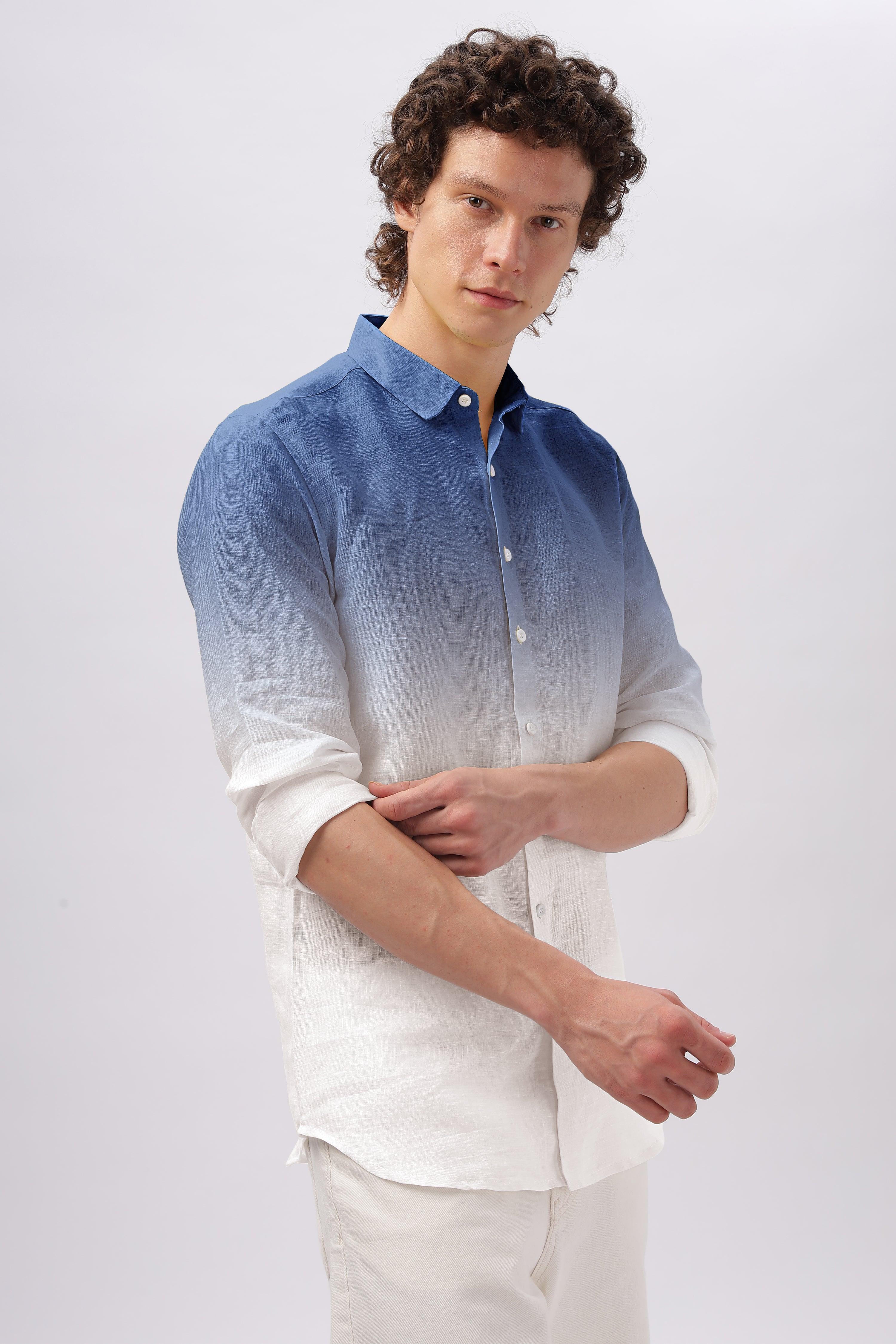 Ombré 100% Natural Bahamas Blue Shirt