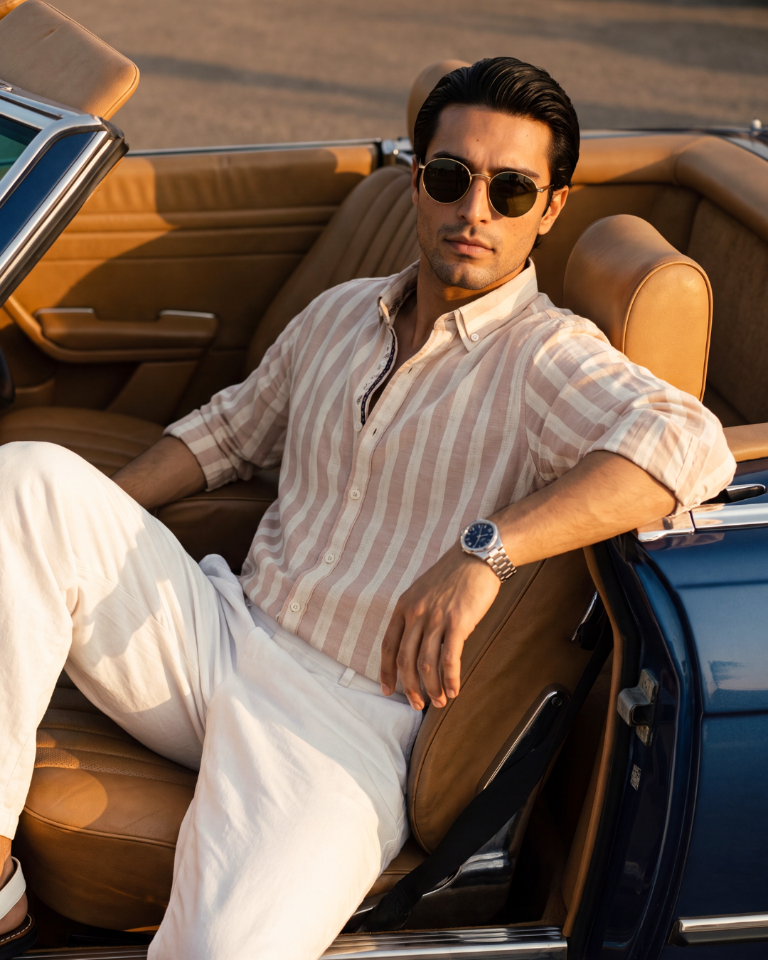 Cabana Stripe- Printed Button Placket Shirt