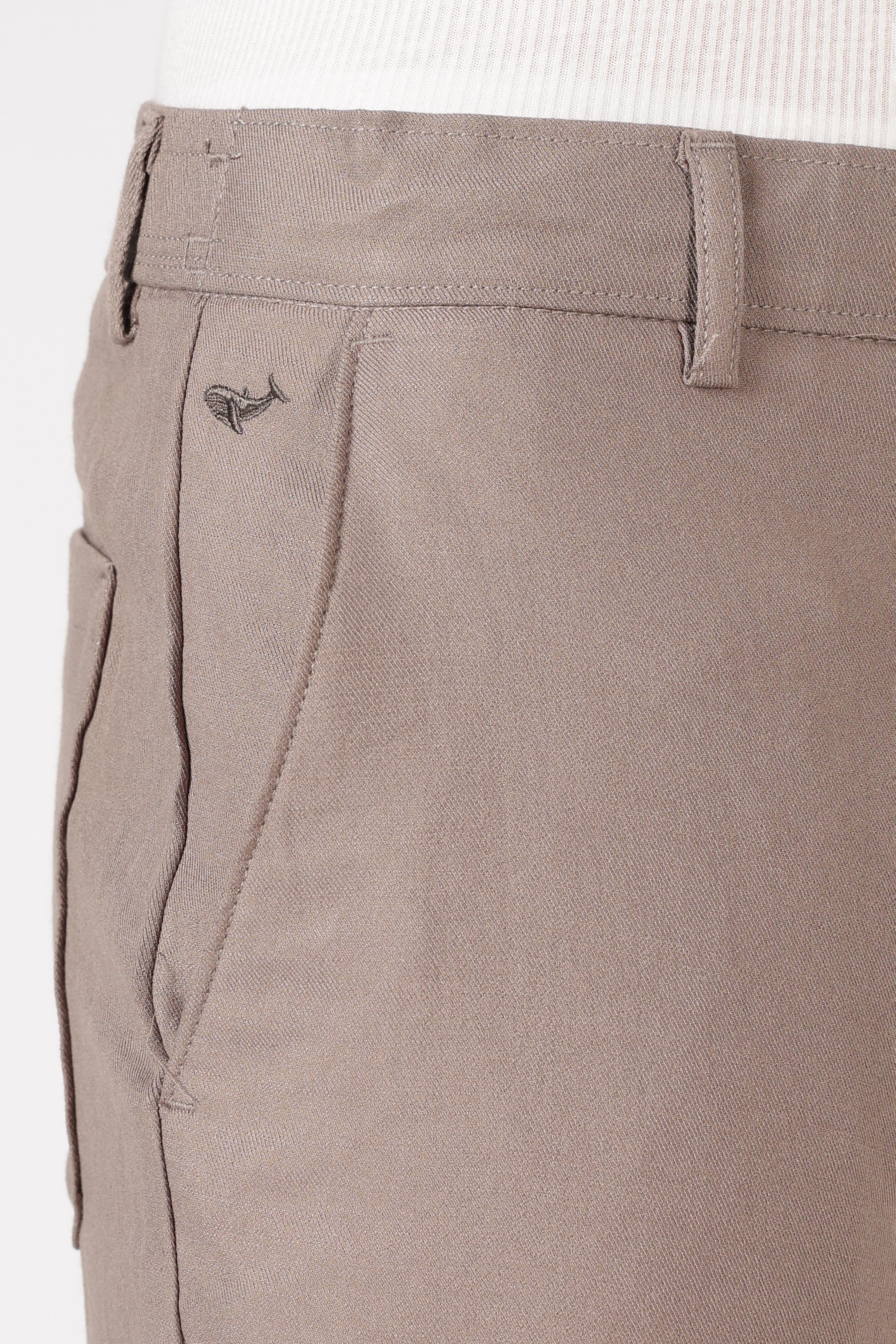 Free Flow Cotton:Linen Parallel Fit Brown Pants