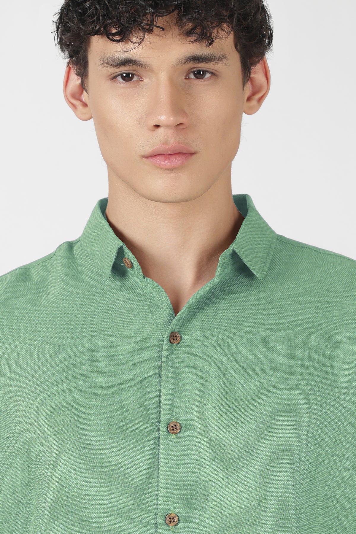 Saddle Equestrian Cotton Regular Fit Green Embroidered Shirt