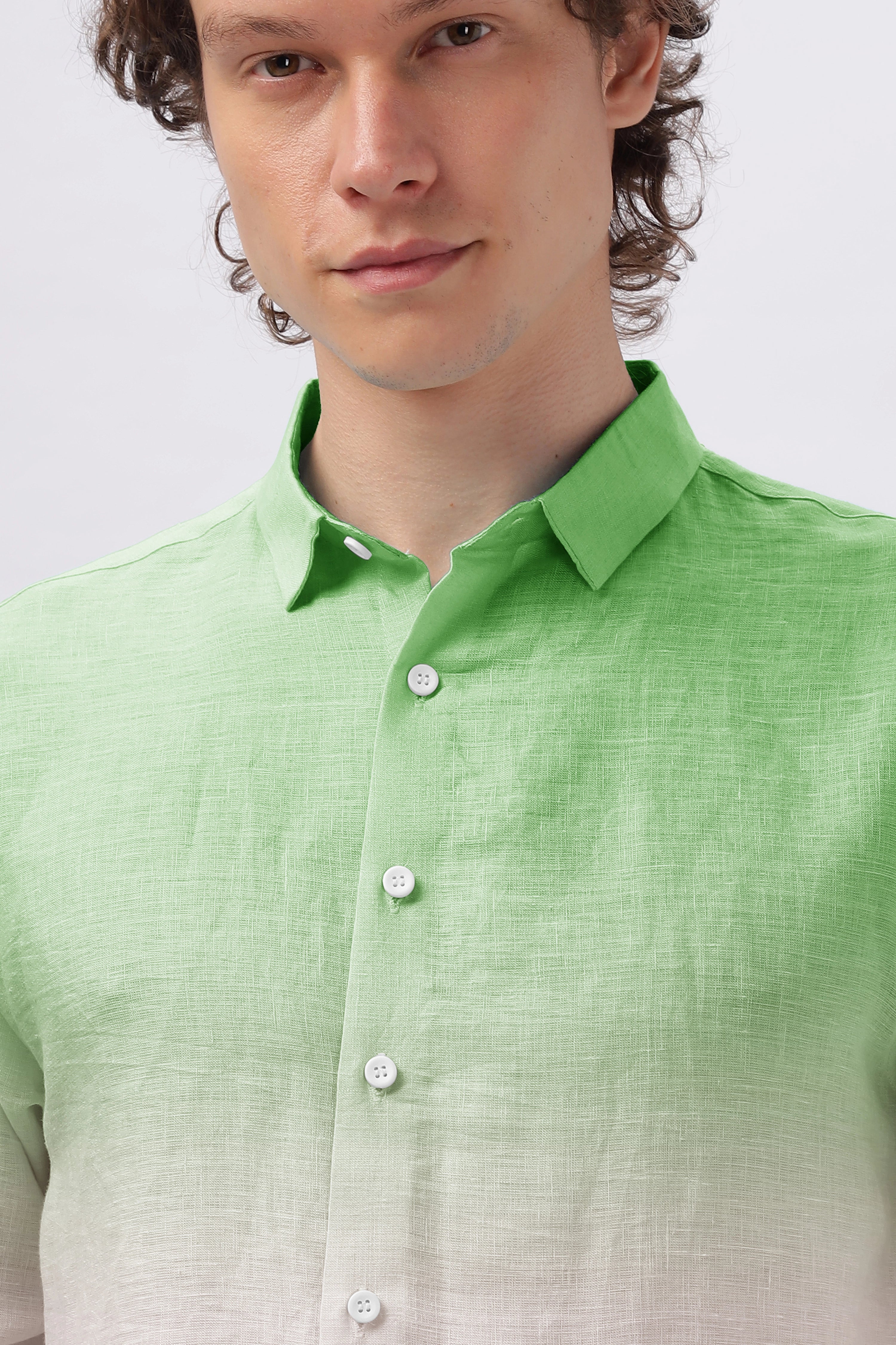 100% Natural Ombré Oslo Green Shirt