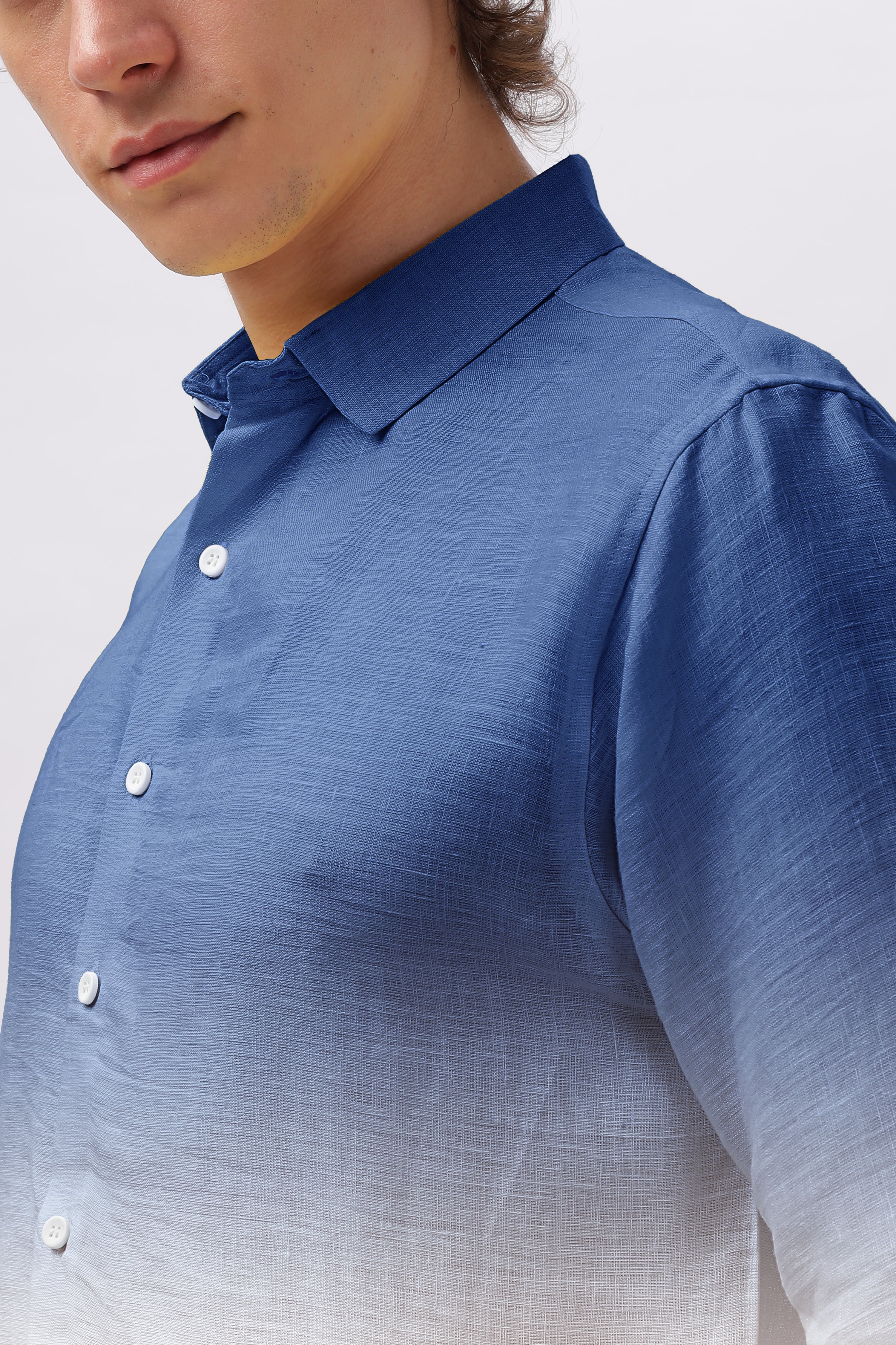 Ombré 100% Natural Bahamas Blue Shirt