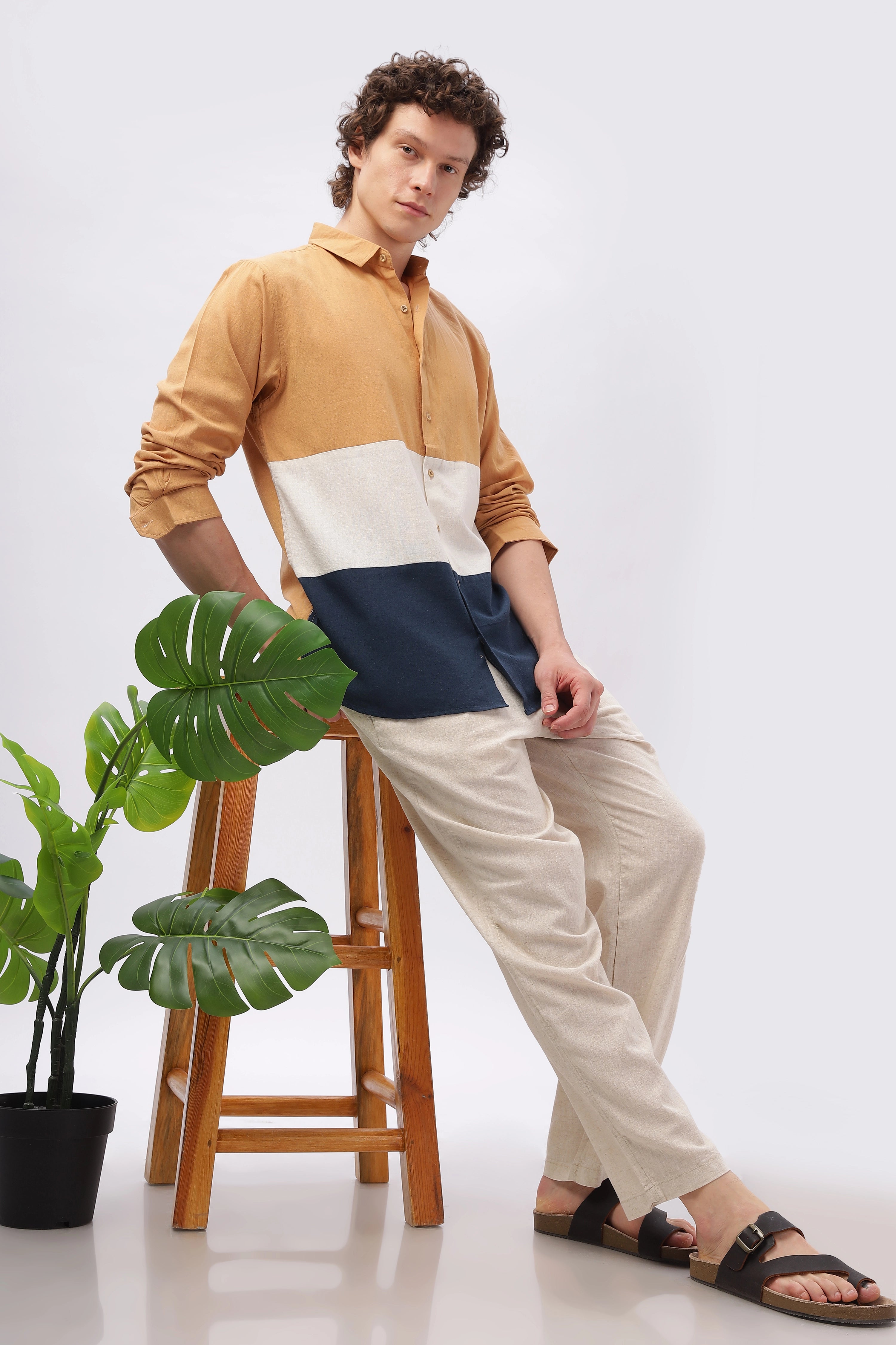 Cut & Sew Mumbai Hue Cotton Shirt