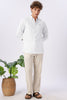 Classic 100% Linen 44 Lea Regular Fit White Shirt